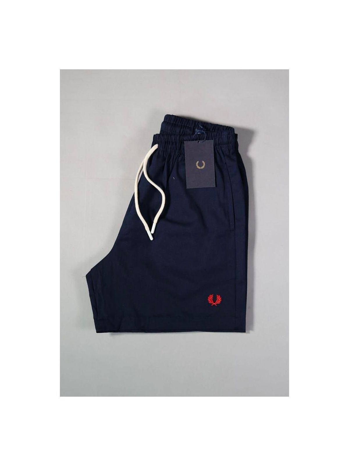 Short Mauricinho Sarja Fred Perry - Azul Marinho - SP GRIFES - Camisetas Importadas no Atacado
