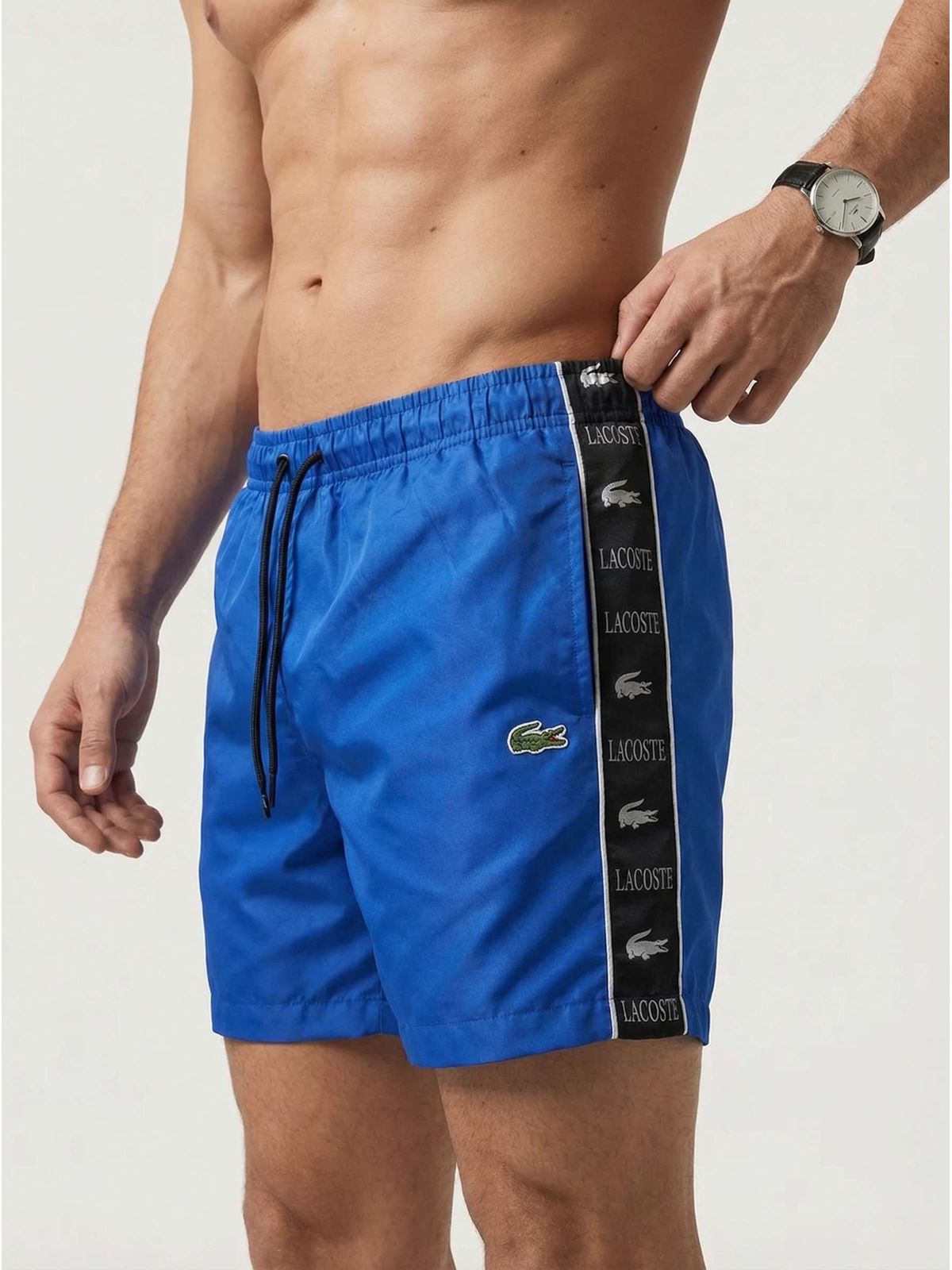 SHORT LACOSTE - AZUL BIC - SP GRIFES - Camisetas Importadas no Atacado