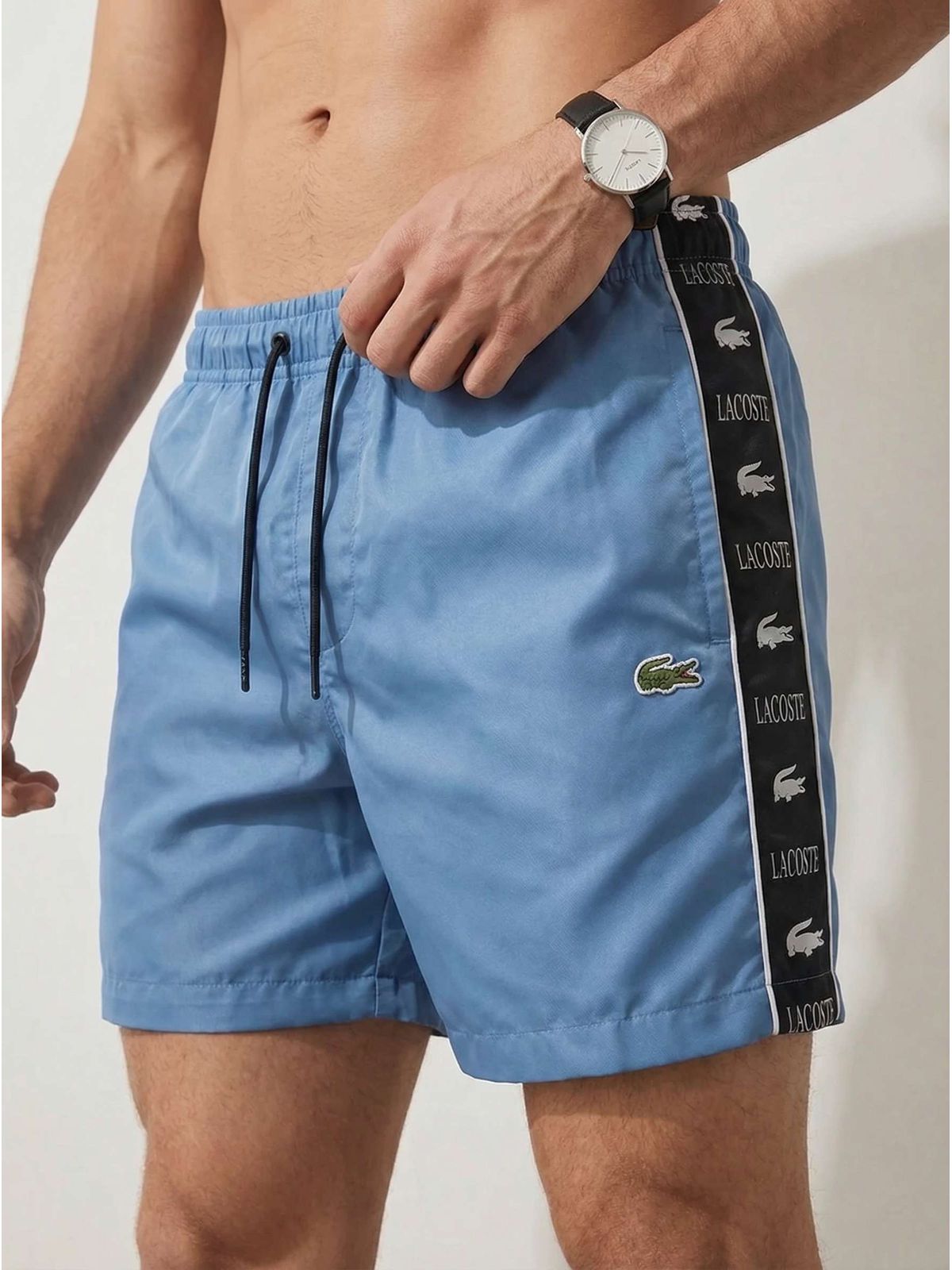 SHORT LACOSTE - AZUL COBALTO - SP GRIFES - Camisetas Importadas no Atacado