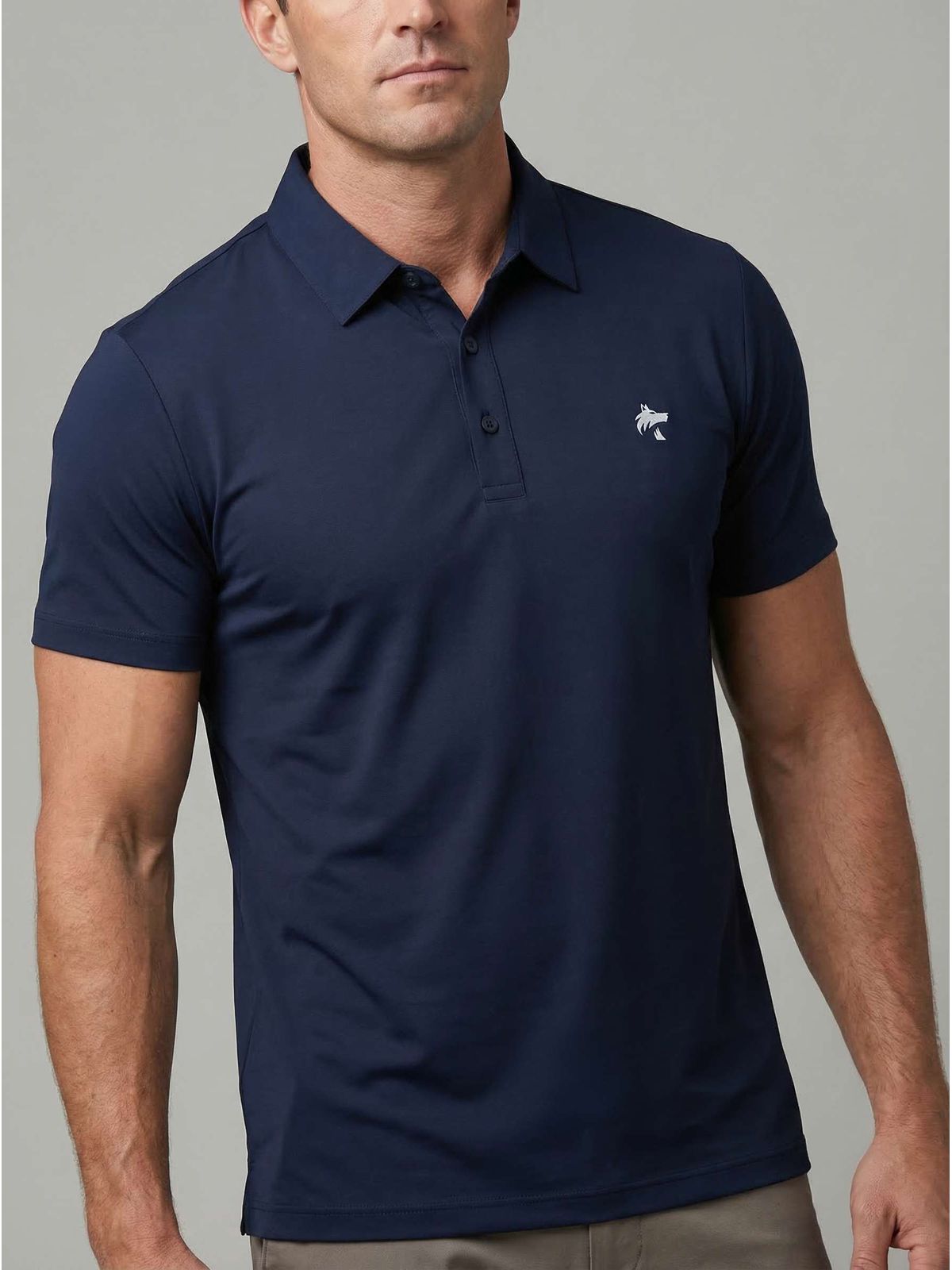 GOLA POLO MARTINE LORENZO - MARINHO - SP GRIFES - Camisetas Importadas no Atacado