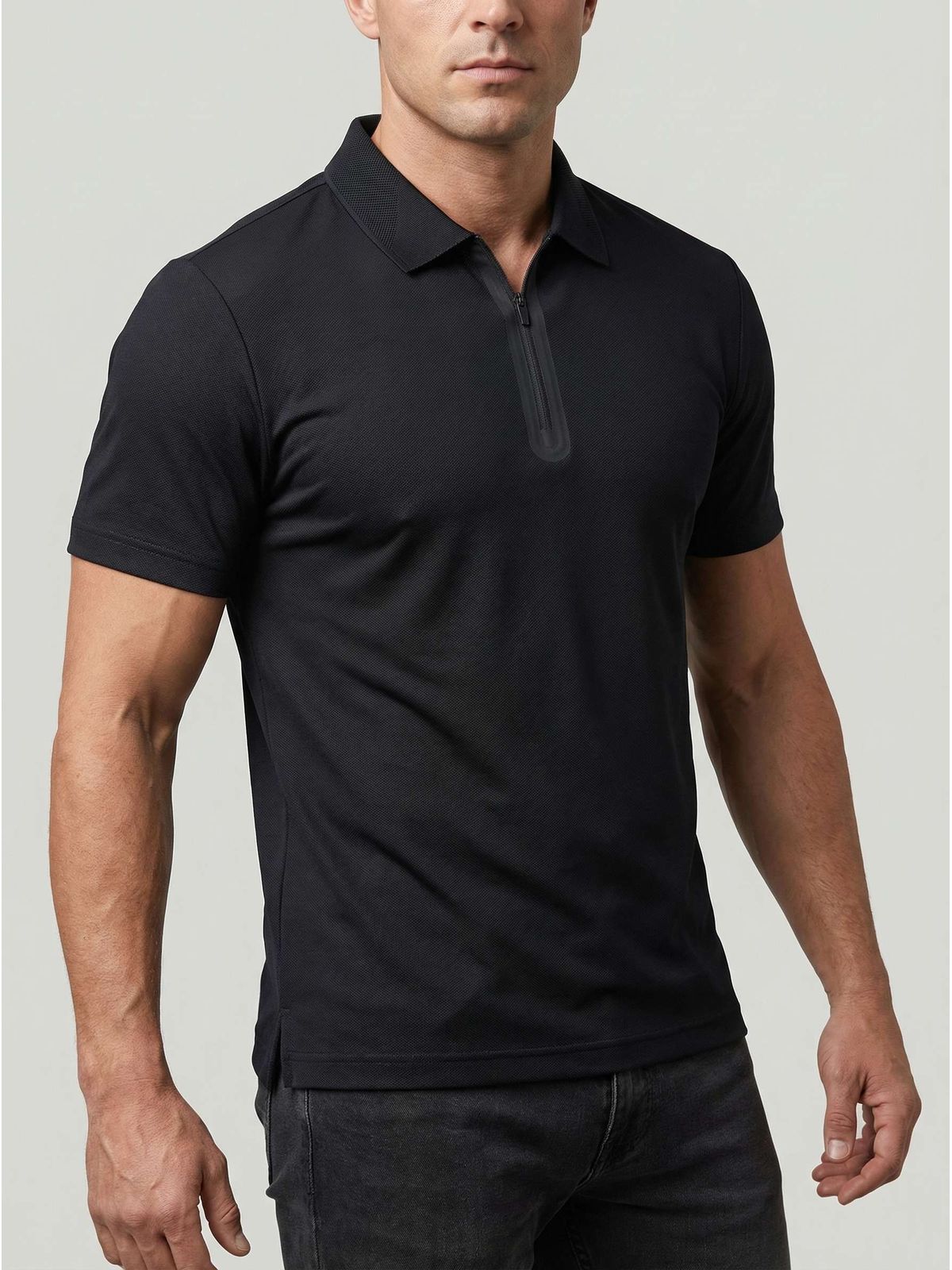 GOLA POLO ZIPER ANDRIA MARTINE LORENZO - SP GRIFES - Camisetas Importadas no Atacado