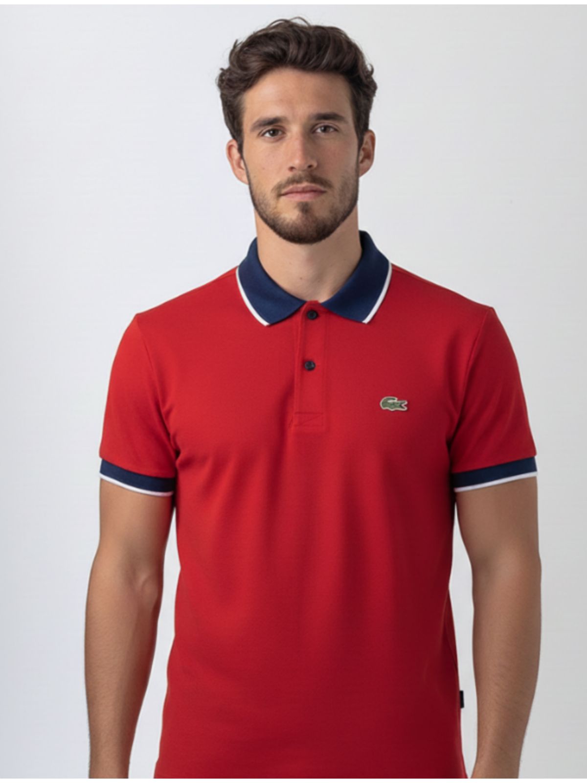 Gola Polo Lacoste Diferenciada Importada - Vermelh - SP GRIFES - Camisetas Importadas no Atacado