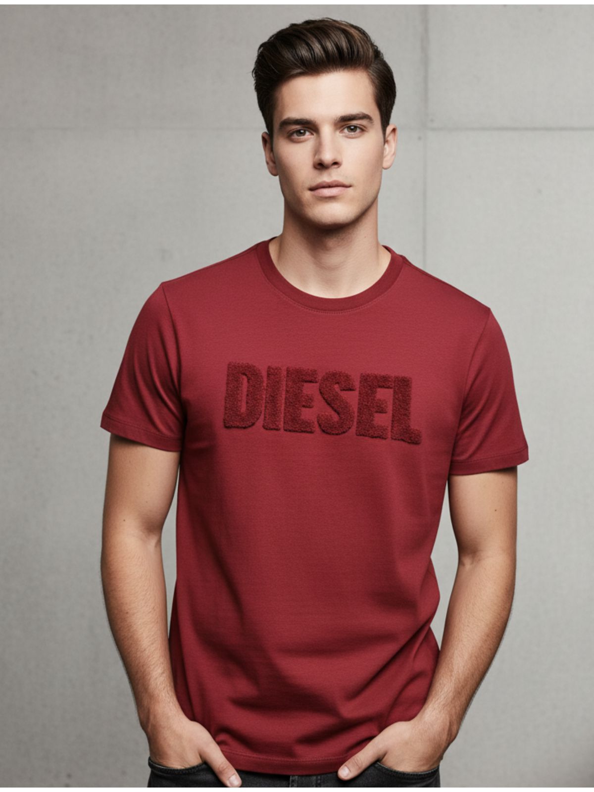 Camiseta Diferenciada Diesel - Vermelho - SP GRIFES - Camisetas Importadas no Atacado