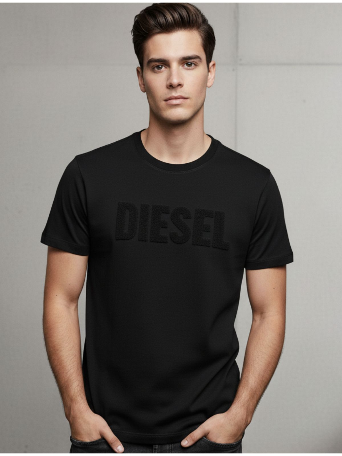 Camiseta Diferenciada Diesel - Preto - SP GRIFES - Camisetas Importadas no Atacado