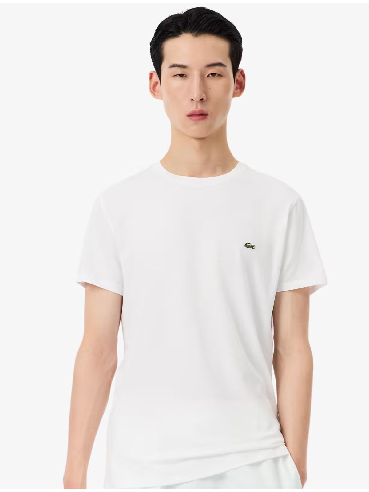 Camiseta Básica Lacoste - Branca - SP GRIFES - Camisetas Importadas no Atacado