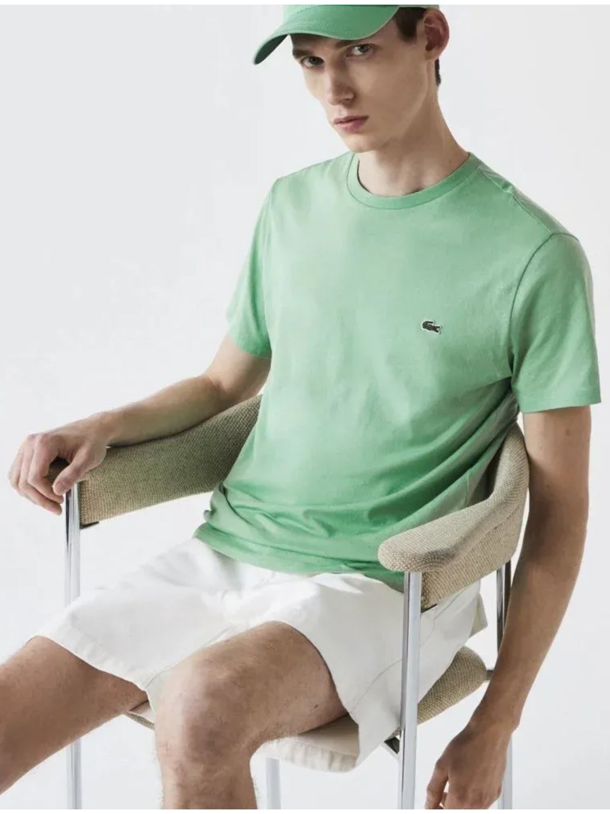 Camiseta Básica Lacoste - Verde Claro - SP GRIFES - Camisetas Importadas no Atacado