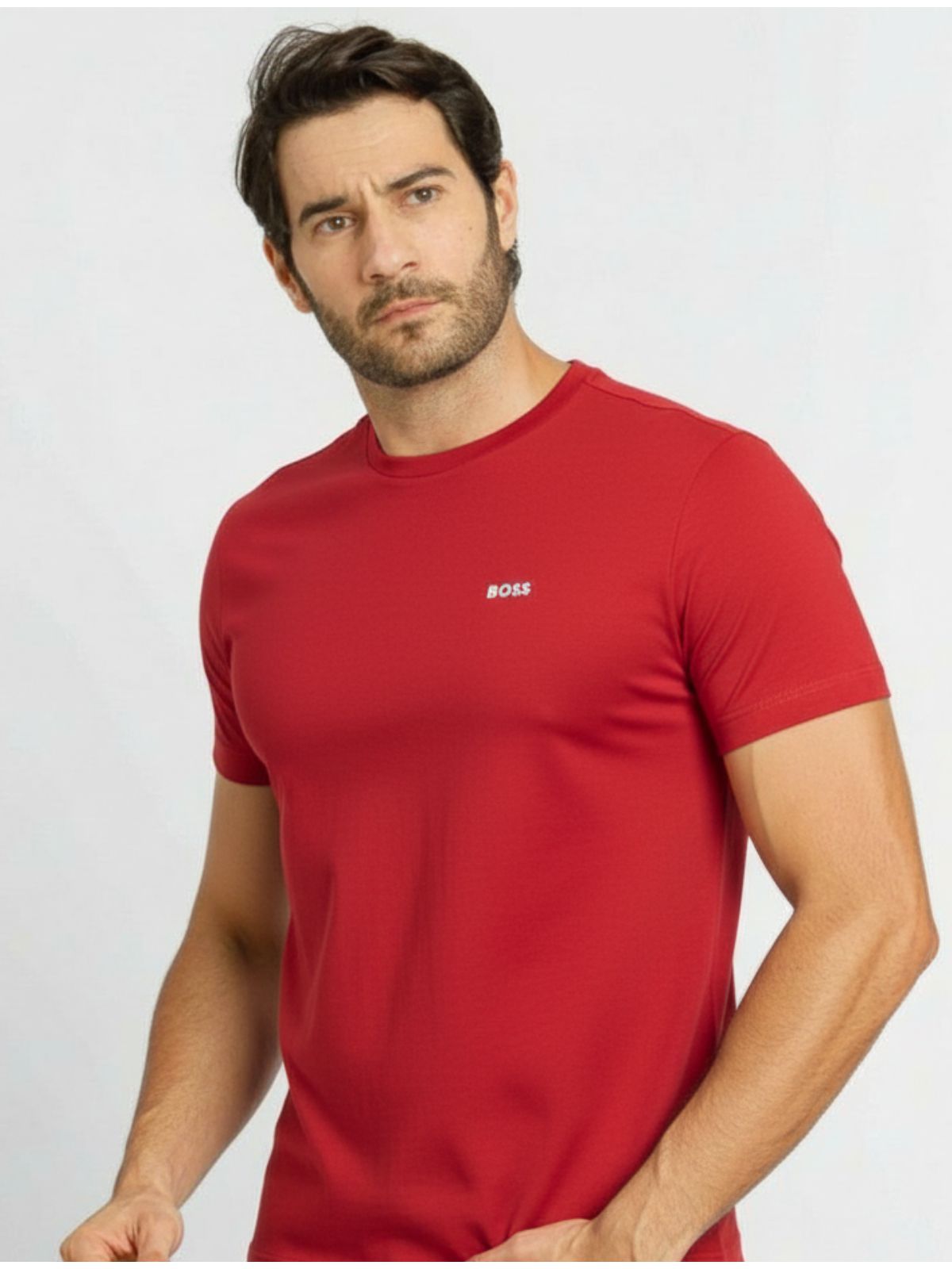 Camiseta Hugo Boss - Vermelha - SP GRIFES - Camisetas Importadas no Atacado