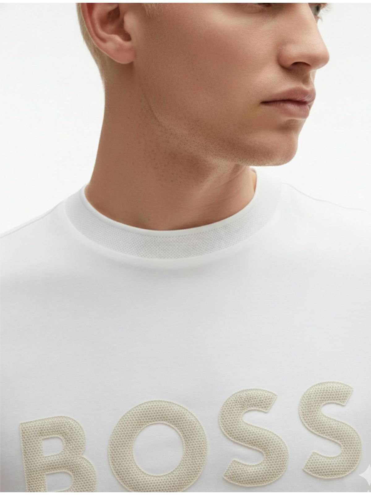 Camiseta Hugo Boss Emborrachada - Branca - SP GRIFES - Camisetas Importadas no Atacado