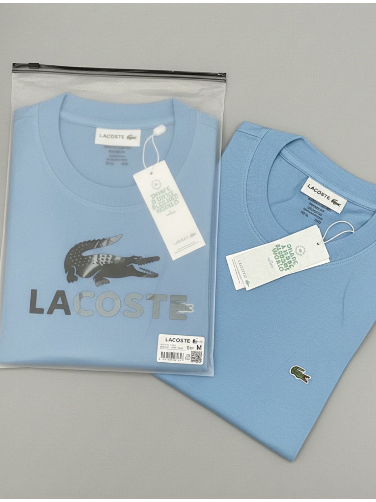 Camiseta Lacoste Azul Bebê Com Bag - Egípcia - SP GRIFES - Camisetas Importadas no Atacado