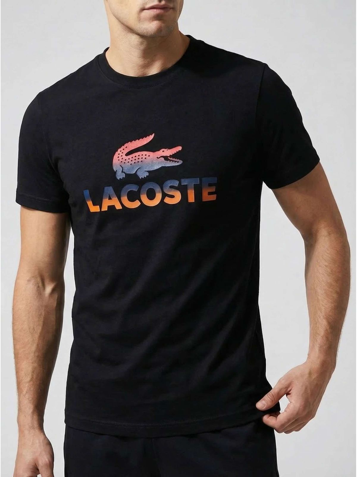 CAMISETA LACOSTE - PRETO - SP GRIFES - Camisetas Importadas no Atacado