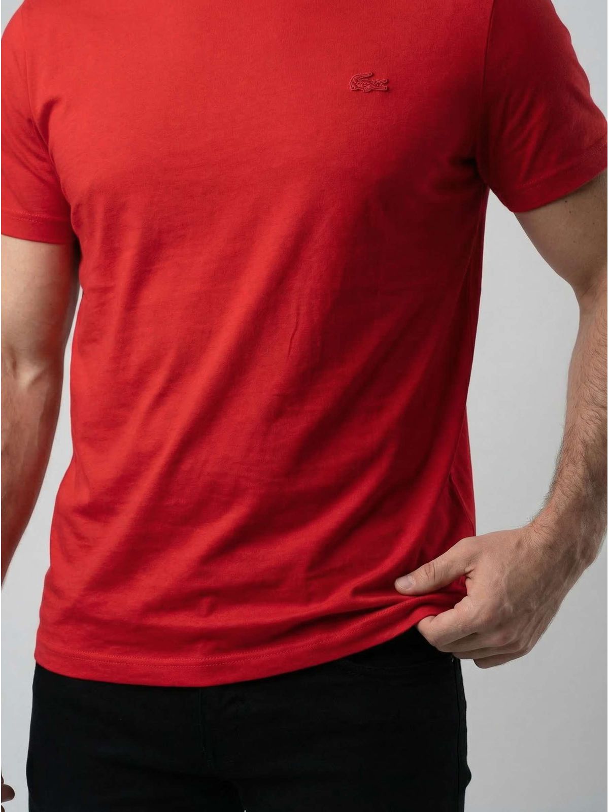 CAMISETA LACOSTE - VERMELHO - SP GRIFES - Camisetas Importadas no Atacado