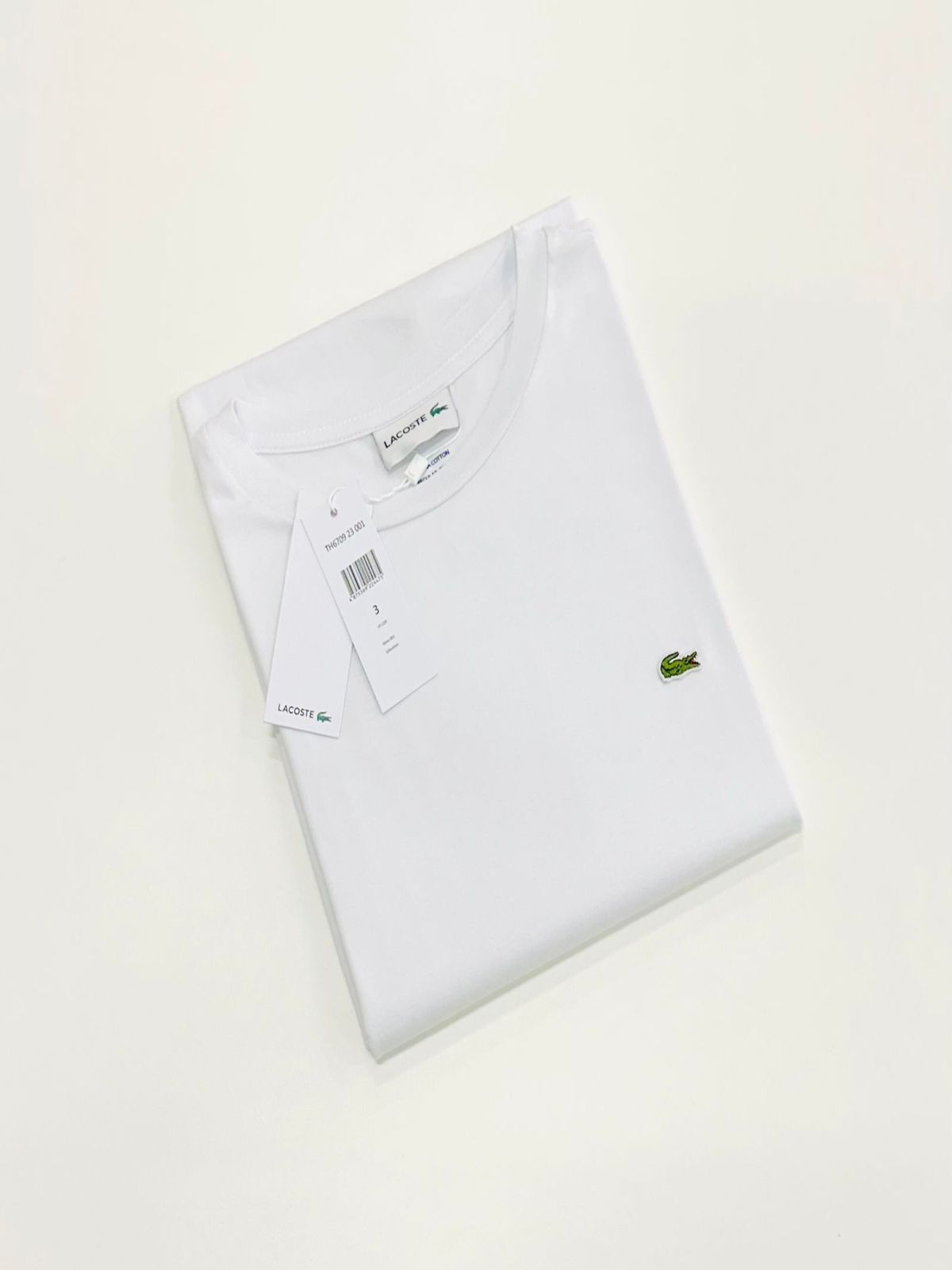 BÁSICA LACOSTE - BRANCO - SP GRIFES - Camisetas Importadas no Atacado