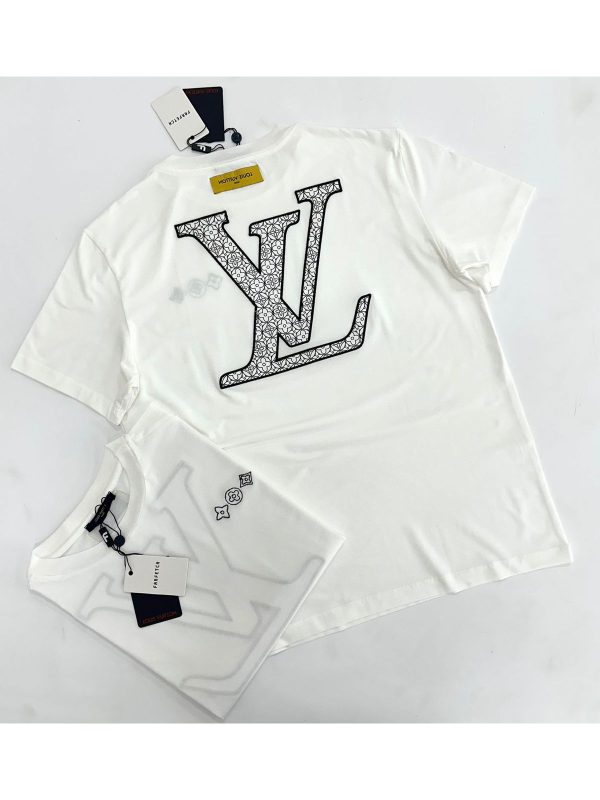 Camiseta Louis Vuitton - Branco - Chinesa - SP GRIFES - Camisetas Importadas no Atacado