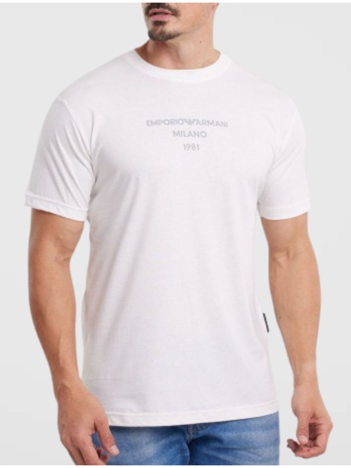 CAMISETA ARMANI 1981 - BRANCA - SP GRIFES - Camisetas Importadas no Atacado