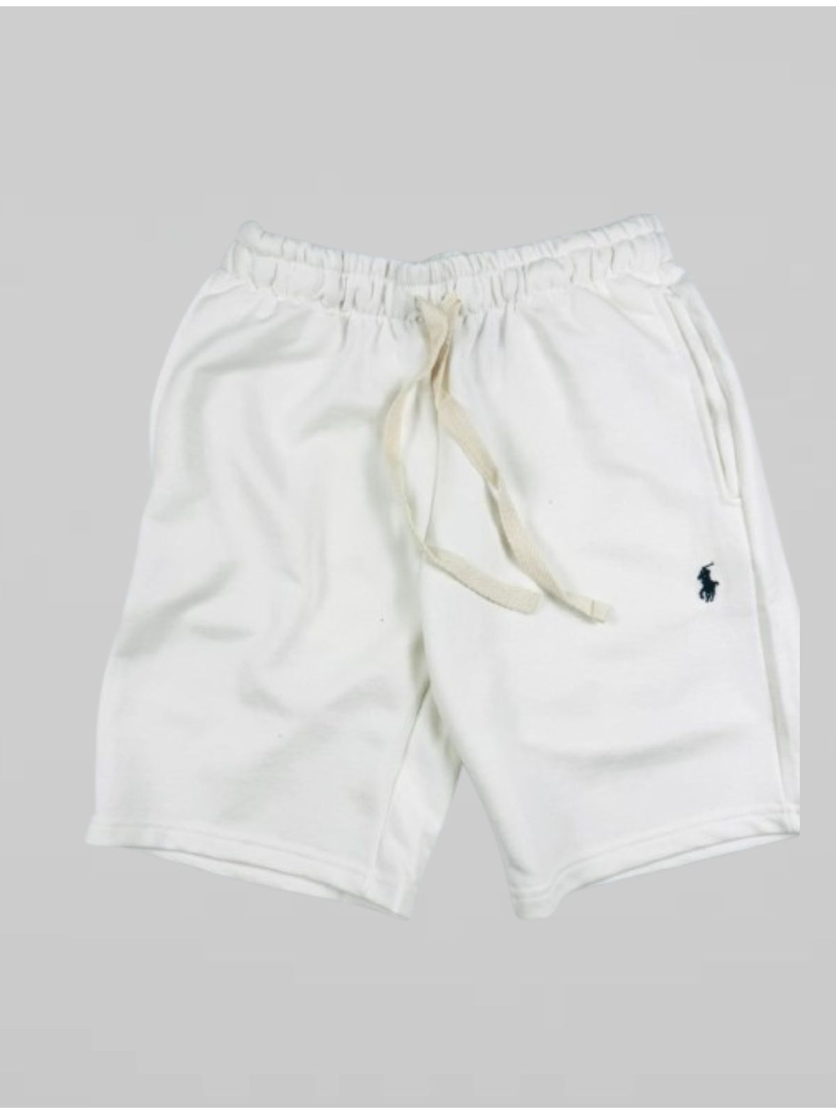 SHORT RALPH LAUREN MOLETOM - BRANCO - SP GRIFES - Camisetas Importadas no Atacado