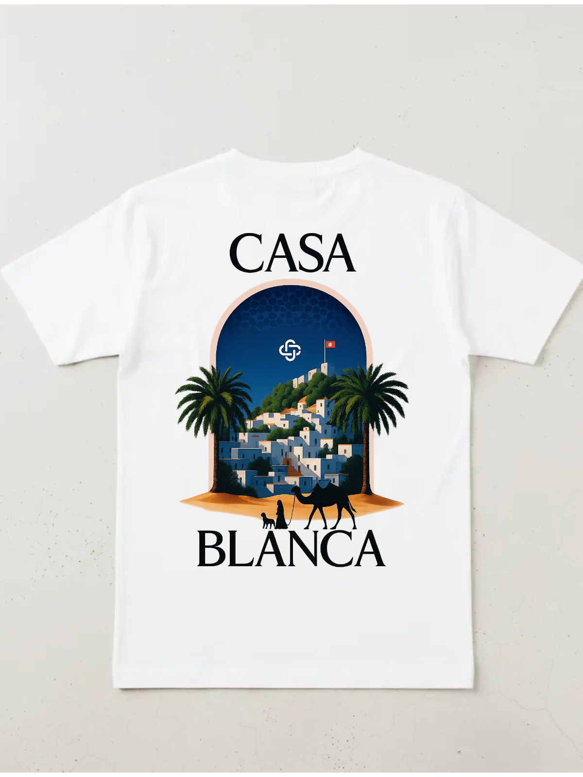 Camiseta Casa Blanca - Branca - Chinesa Encorpada - SP GRIFES - Camisetas Importadas no Atacado
