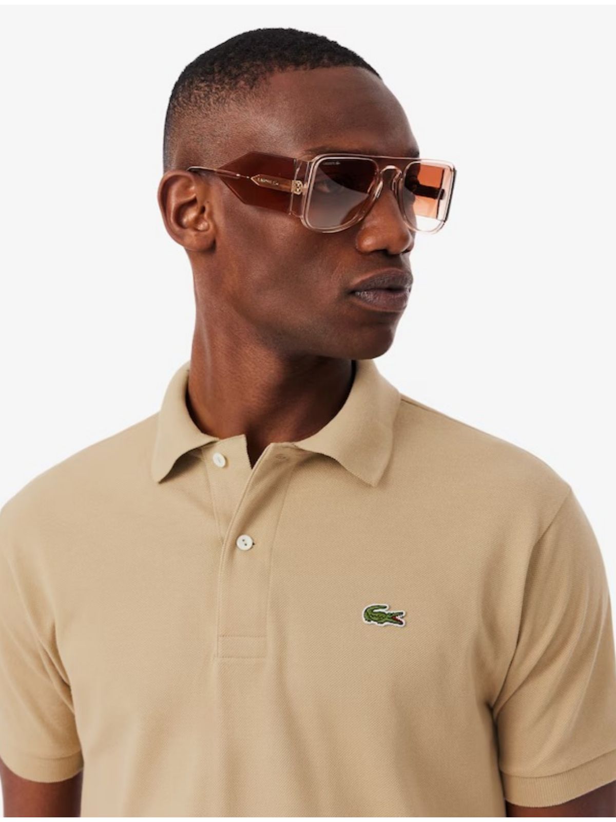Gola Polo Lacoste Original Importada - BEGE - SP GRIFES - Camisetas Importadas no Atacado