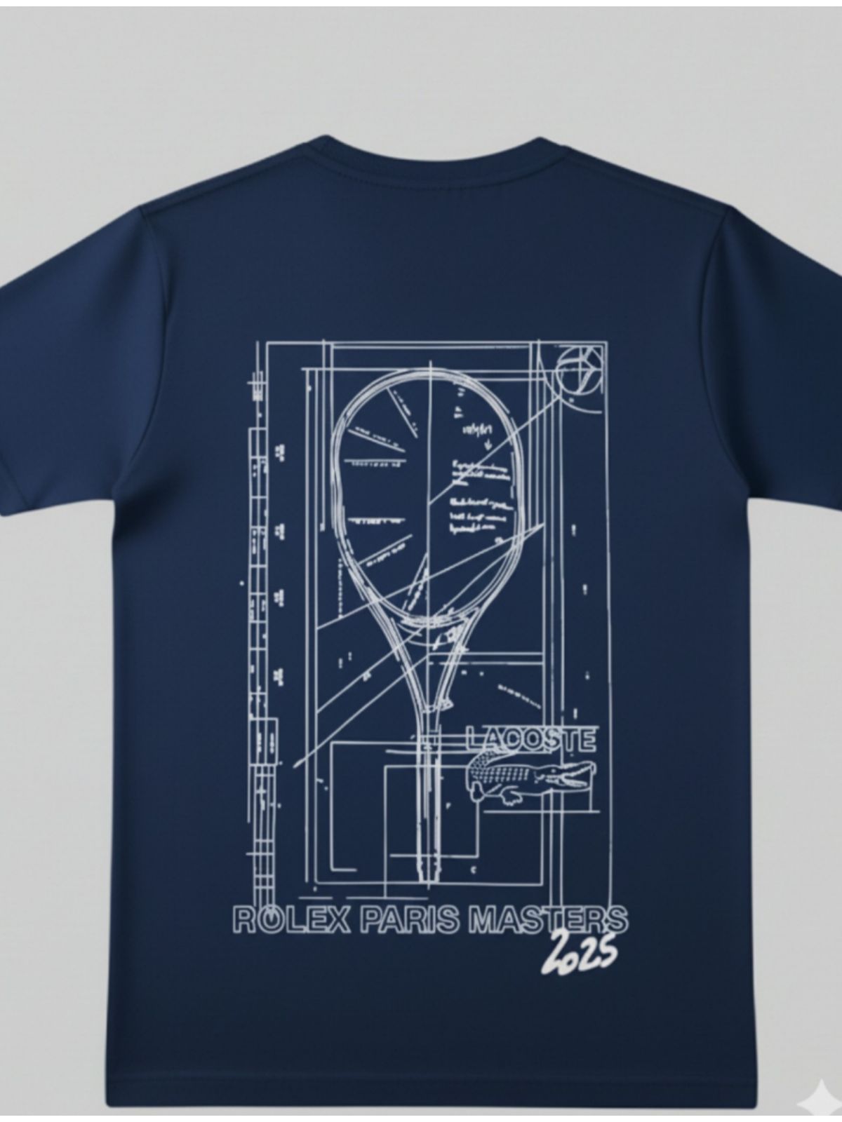 Camiseta Lacoste Estampada nas Costas - MARINHO - SP GRIFES - Camisetas Importadas no Atacado