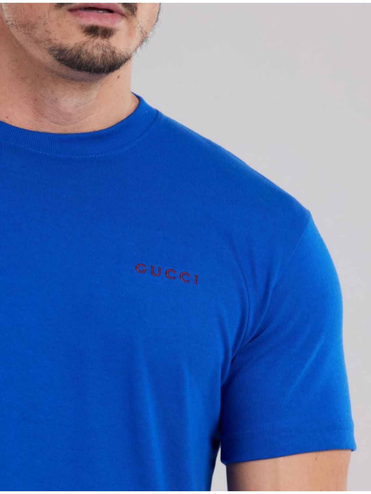 Camiseta Gucci Básica - AZUL ROYAL - SP GRIFES - Camisetas Importadas no Atacado