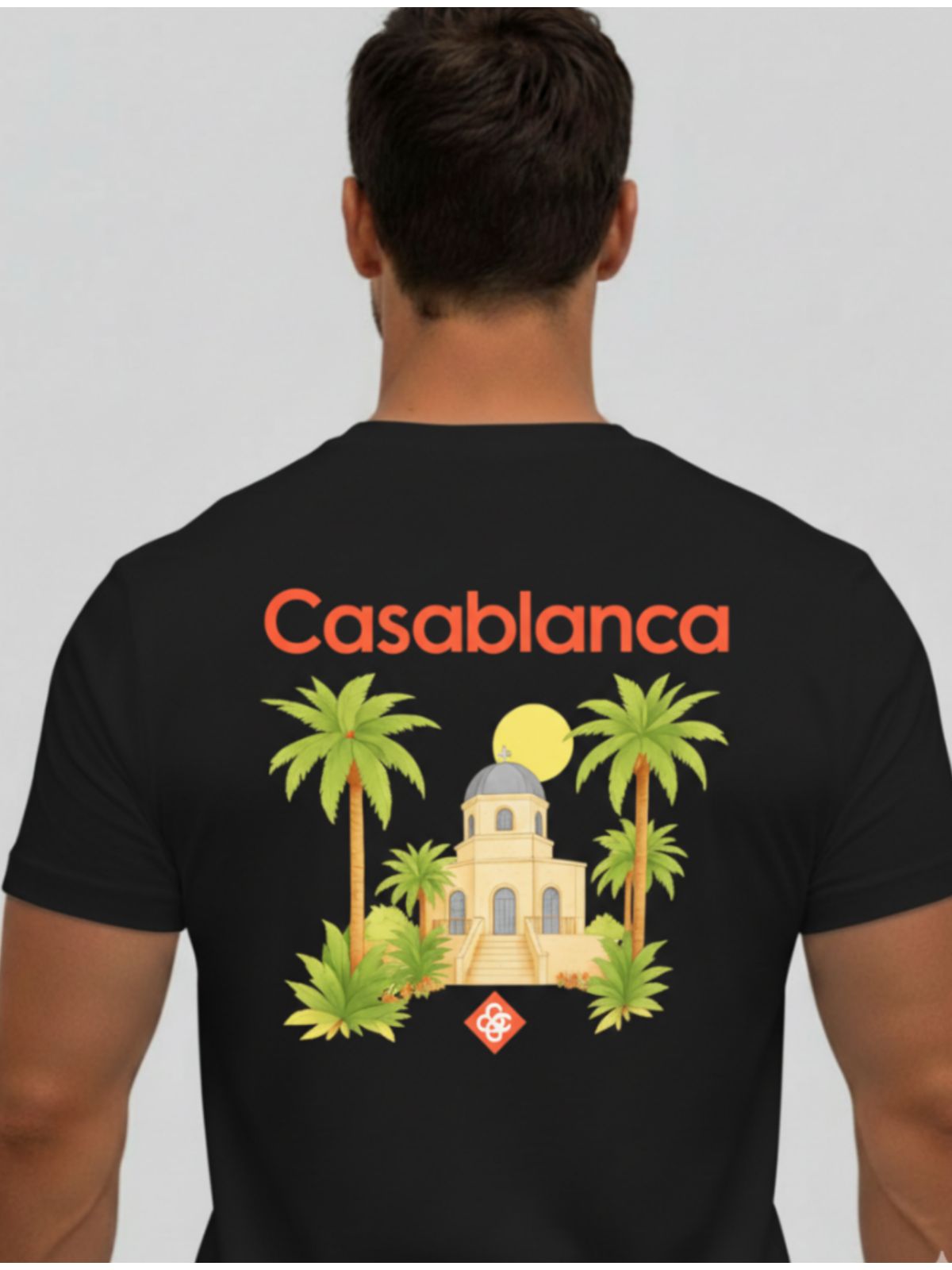 CAMISETA CASABLANCA COQUEIRO - PRETA - SP GRIFES - Camisetas Importadas no Atacado
