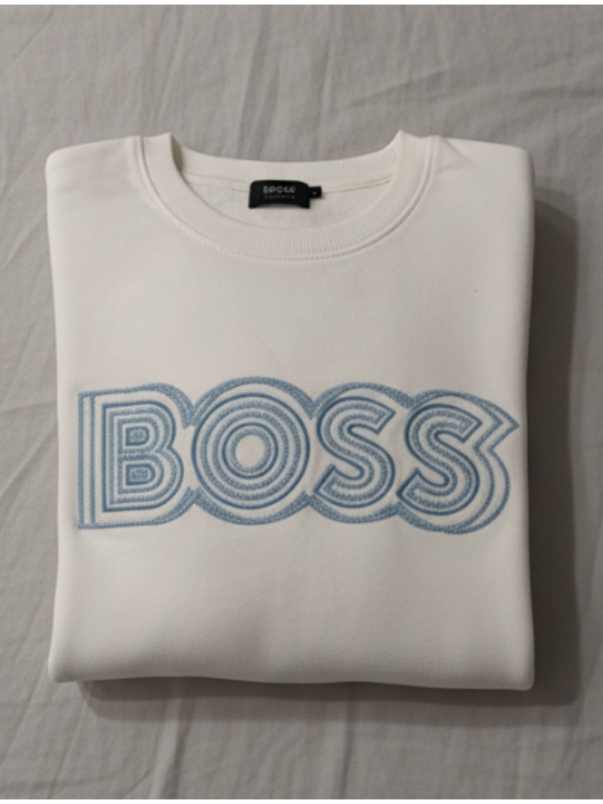 Camiseta Hugo Boss - Branca com Azul - SP GRIFES - Camisetas Importadas no Atacado