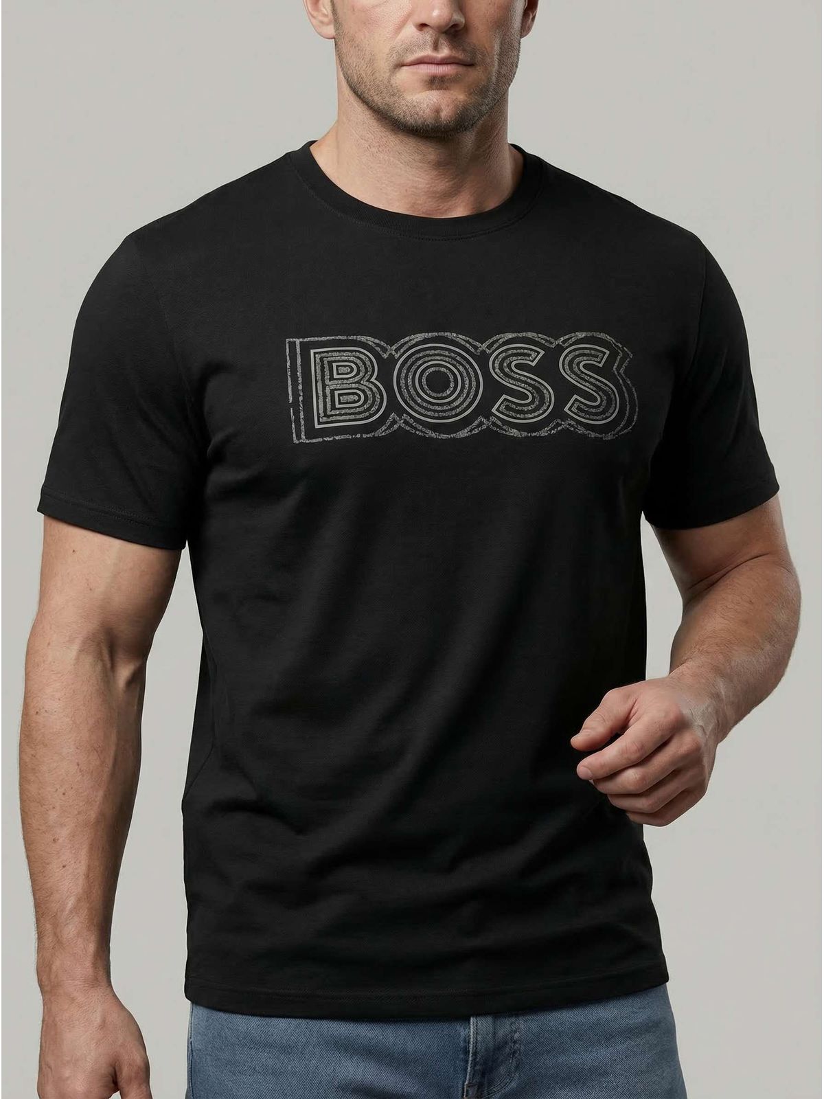 CAMISETA HUGO BOSS - PRETO - SP GRIFES - Camisetas Importadas no Atacado