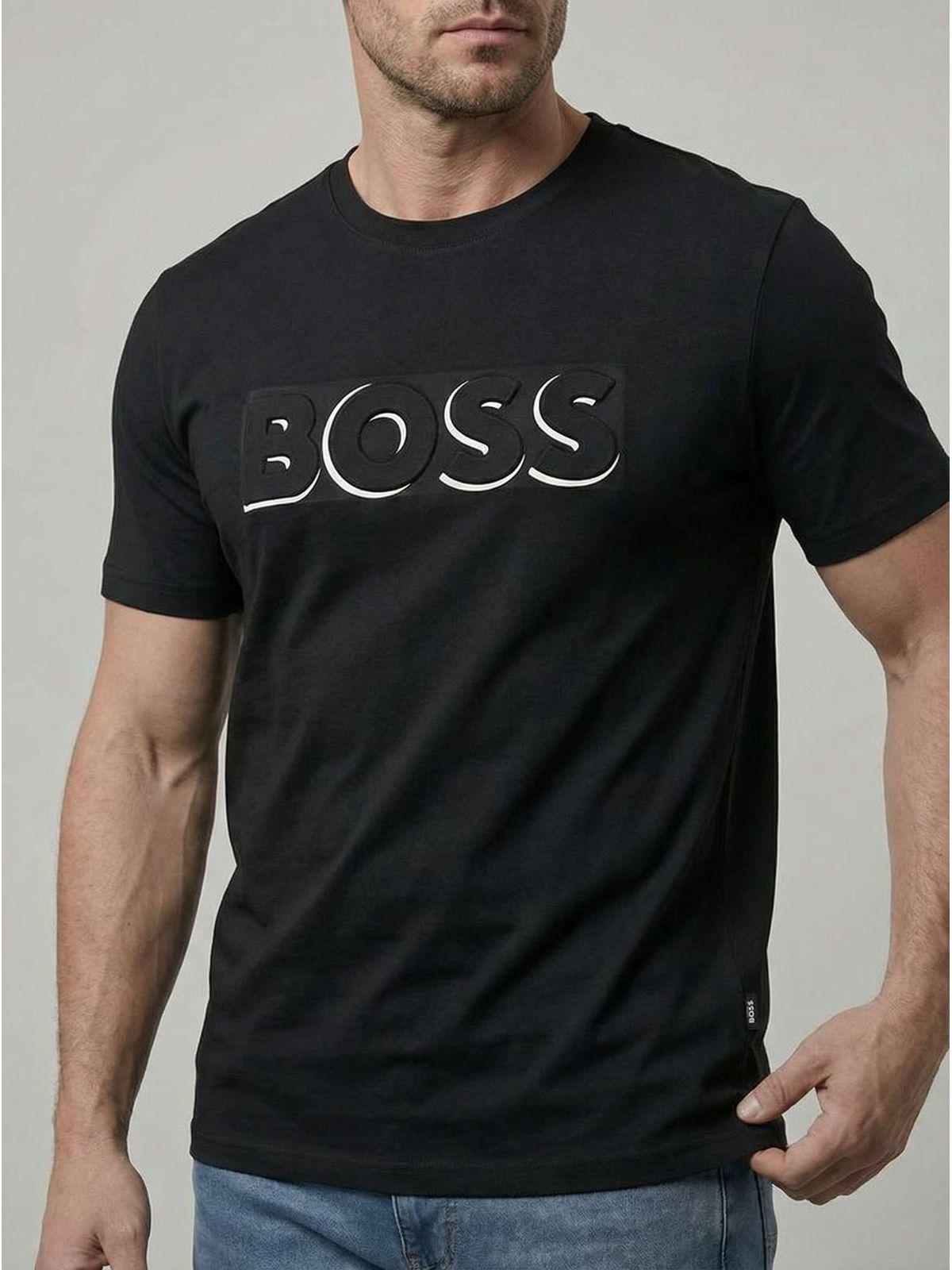 CAMISETA HUGO BOSS - PRETO - SP GRIFES - Camisetas Importadas no Atacado