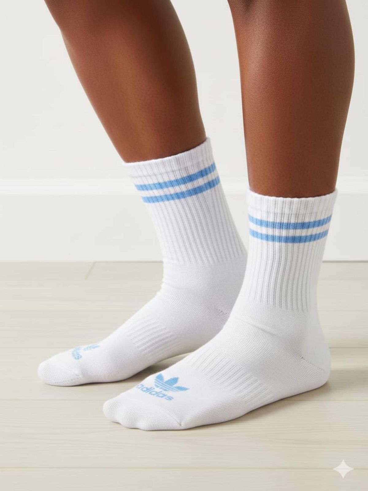 MEIA ADIDAS CANO LONGO - BRANCO - SP GRIFES - Camisetas Importadas no Atacado