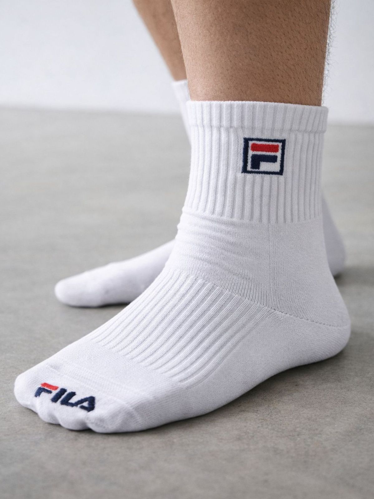 MEIA FILA KIT COM 3 PEÇAS - BRANCO - SP GRIFES - Camisetas Importadas no Atacado