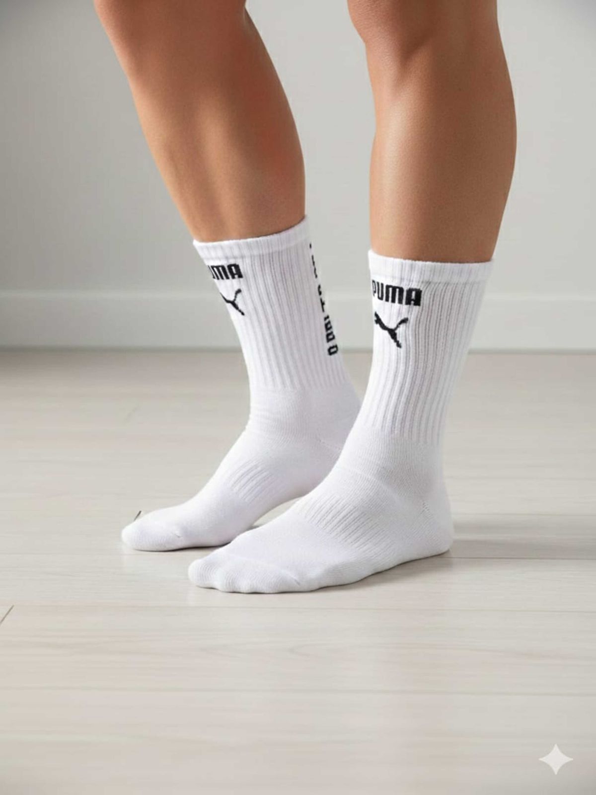 MEIA PUMA CANO LONGO - BRANCO - SP GRIFES - Camisetas Importadas no Atacado