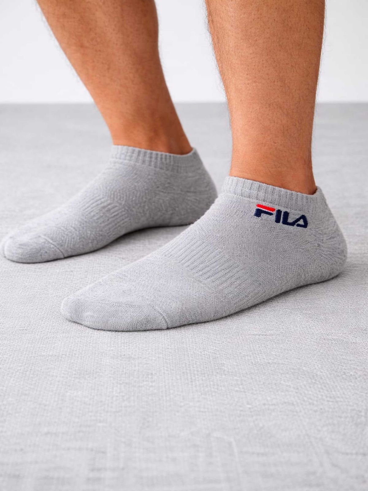 MEIA FILA KIT 3 PEÇAS - CINZA - SP GRIFES - Camisetas Importadas no Atacado