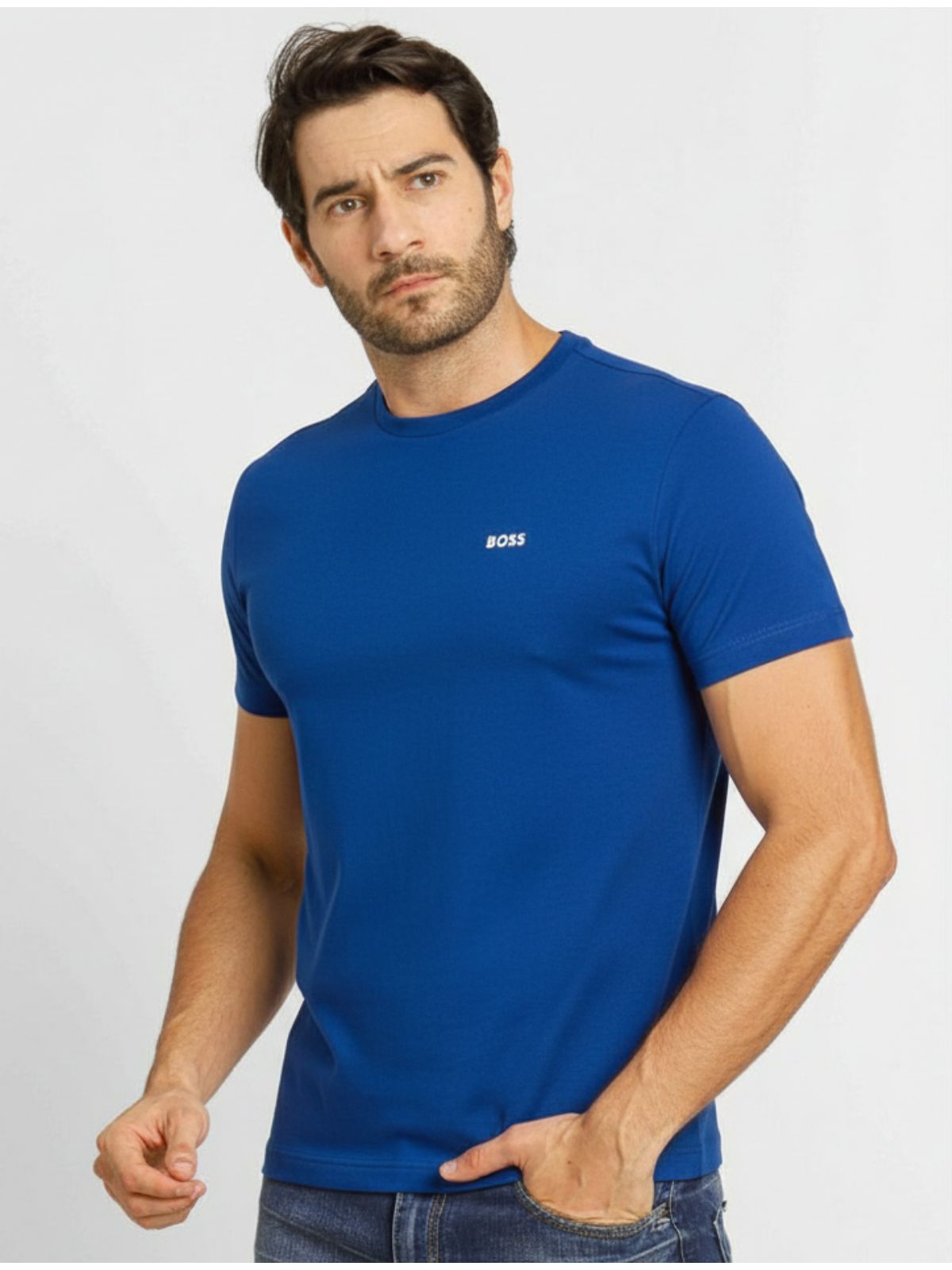 Camiseta Hugo Boss - Azul Marinho Copia - SP GRIFES - Camisetas Importadas no Atacado