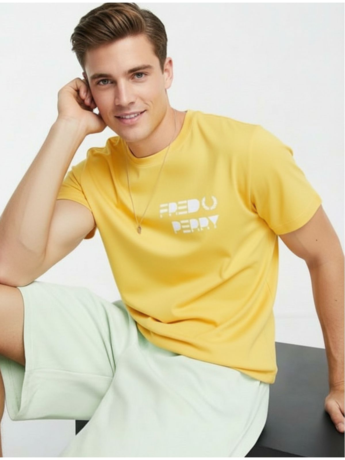 Camiseta Fred Perry - Amarelo - Egípcia - SP GRIFES - Camisetas Importadas no Atacado