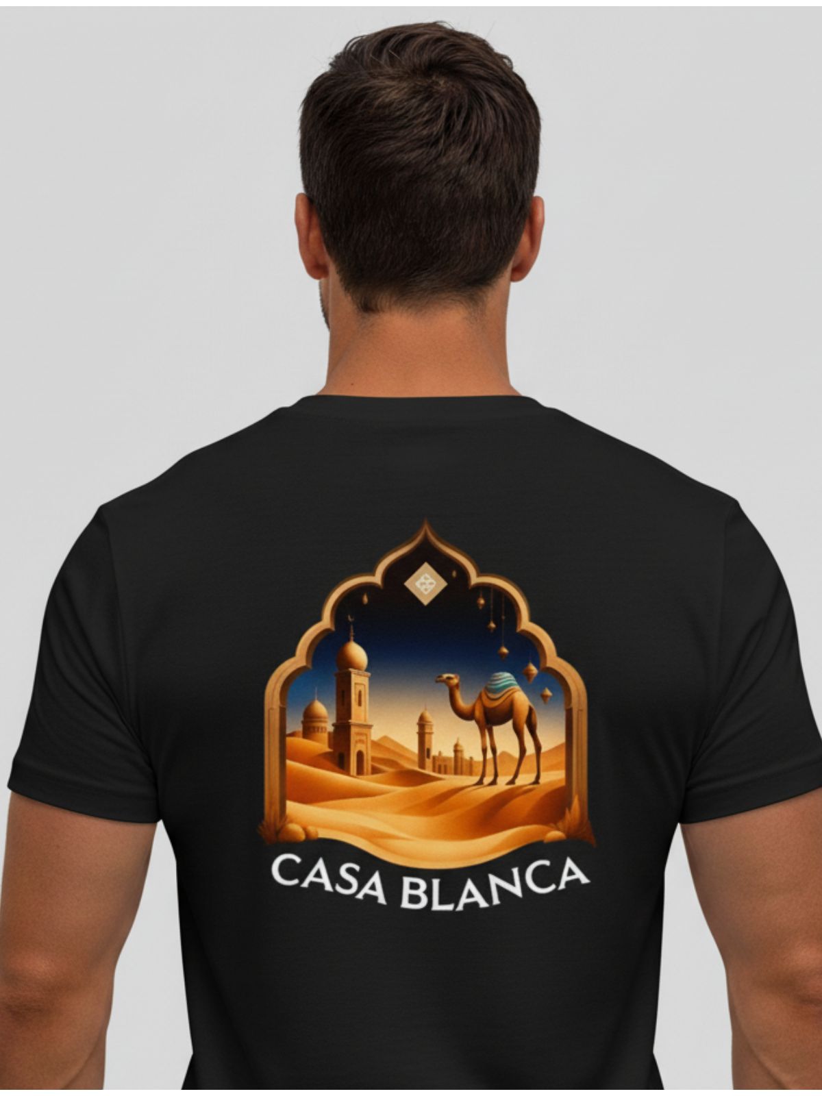 Camiseta Casa Blanca - Preto Com Camelo - Chinesa ... - SP GRIFES - Camisetas Importadas no Atacado