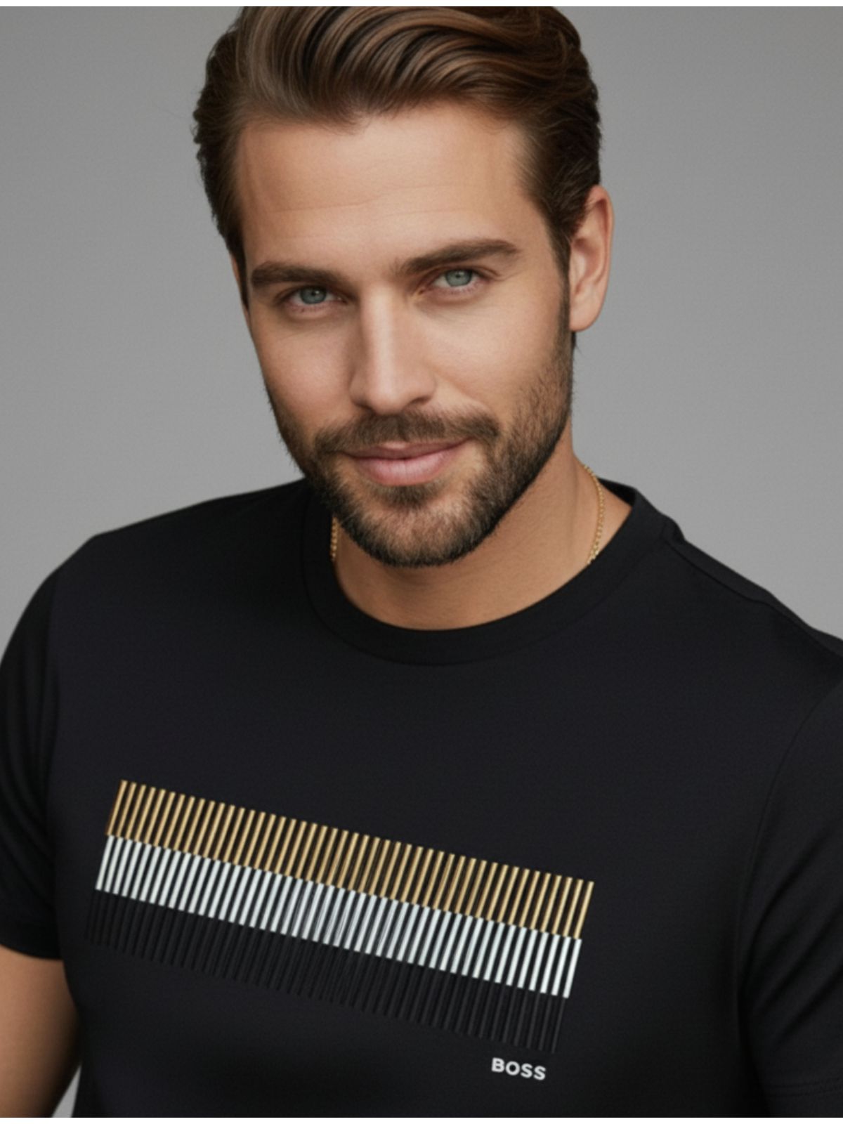 CAMISETA HUGO BOSS - PRETA - SP GRIFES - Camisetas Importadas no Atacado