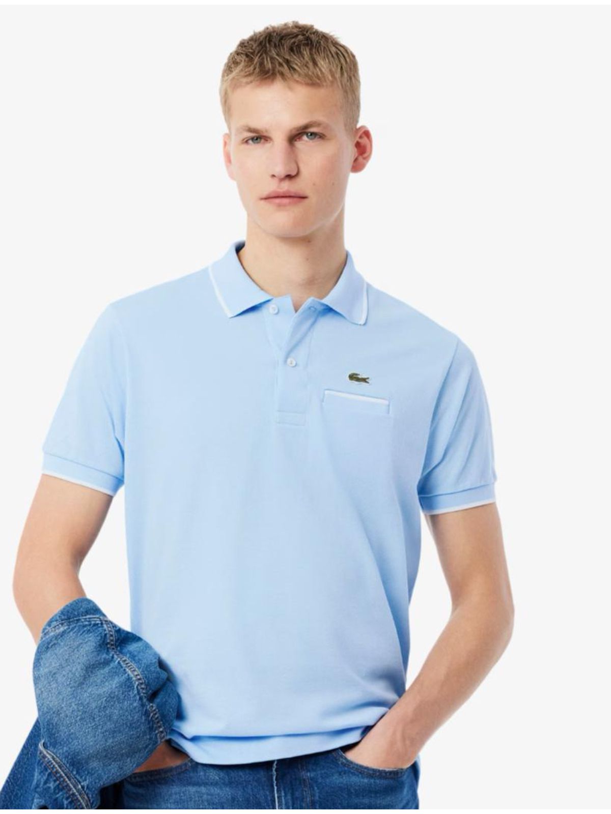 Gola Polo Lacoste Original - Azul Claro - SP GRIFES - Camisetas Importadas no Atacado