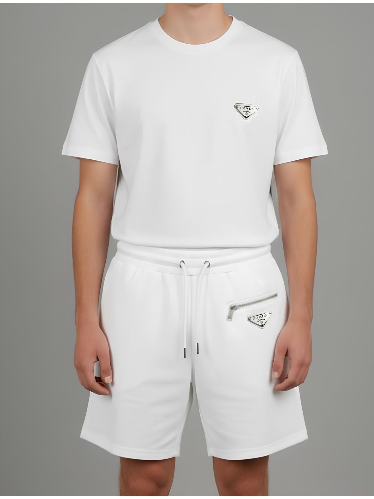 Conjunto Prada - Branco - SP GRIFES - Camisetas Importadas no Atacado