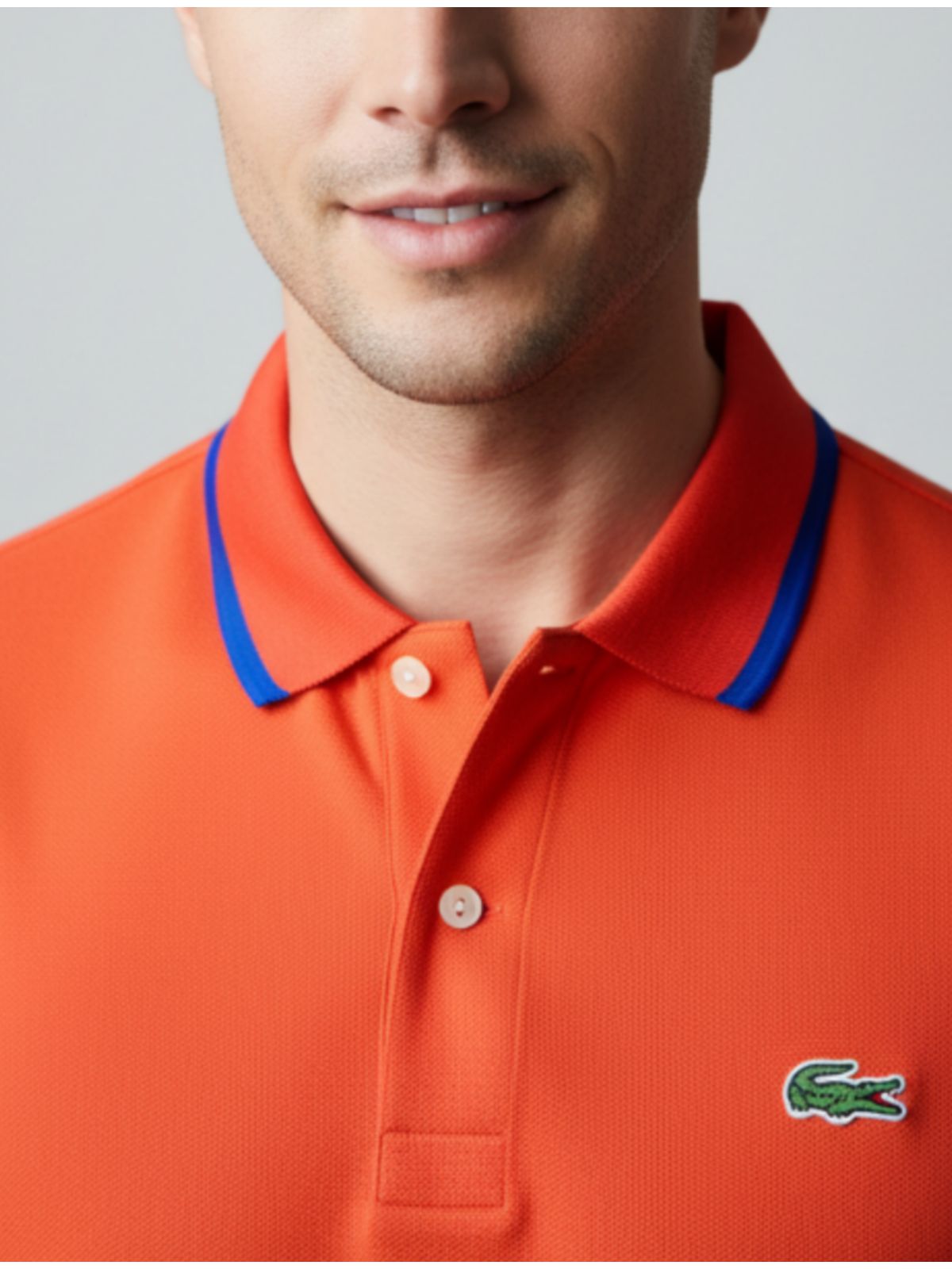 Gola Polo Lacoste Diferenciada Importada - Laranja - SP GRIFES - Camisetas Importadas no Atacado