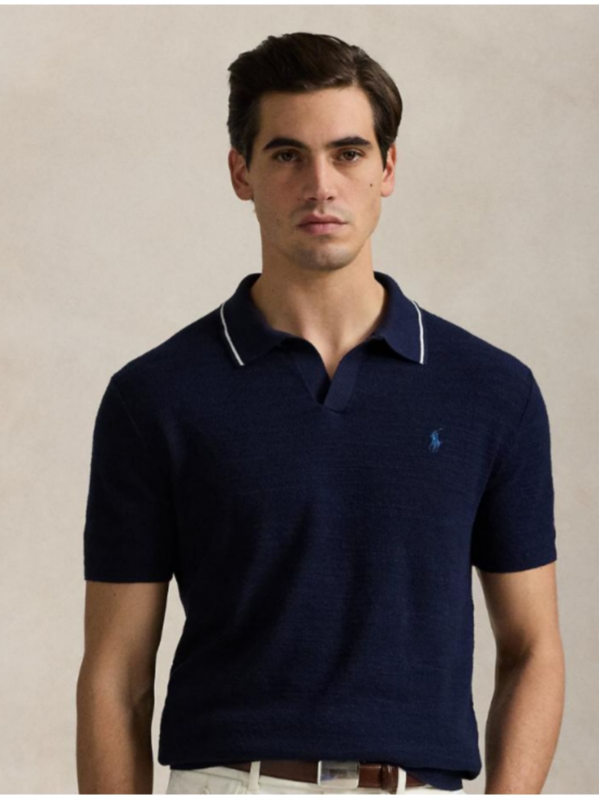 POLO TRICOT RALPH LAUREN - MARINHO - SP GRIFES - Camisetas Importadas no Atacado