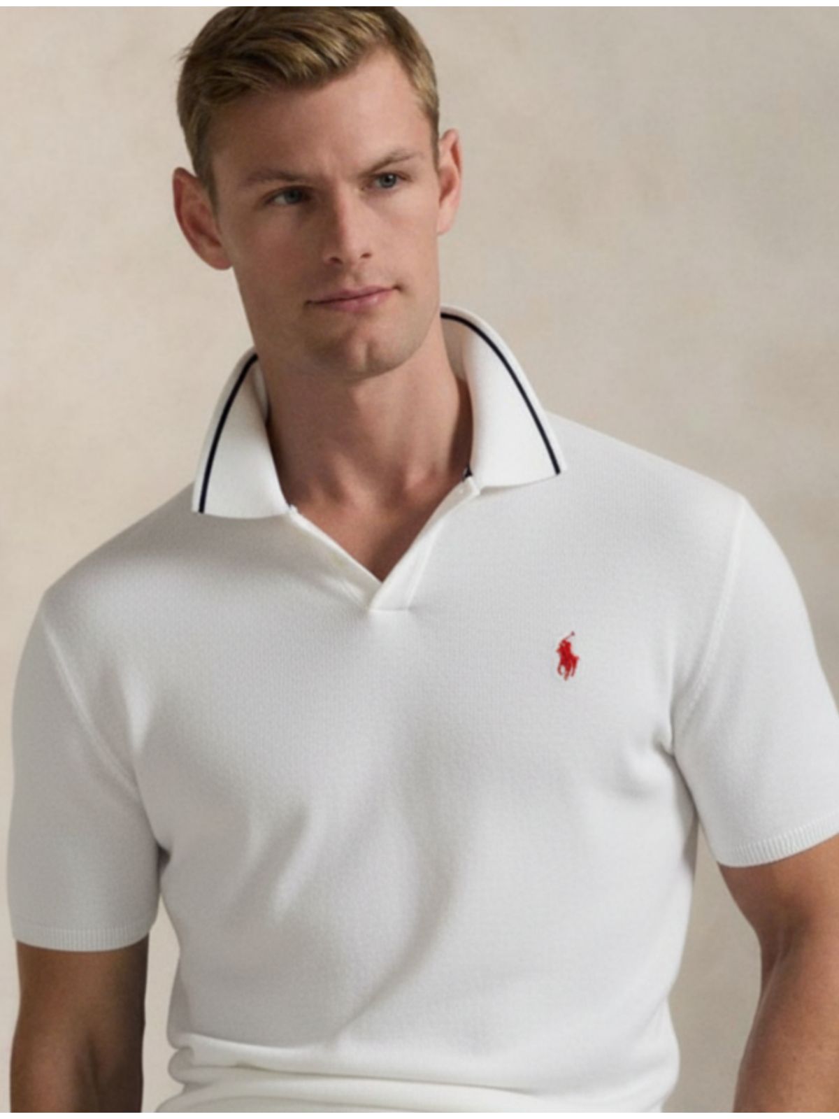 POLO TRICOT RALPH LAUREN - BRANCA - SP GRIFES - Camisetas Importadas no Atacado