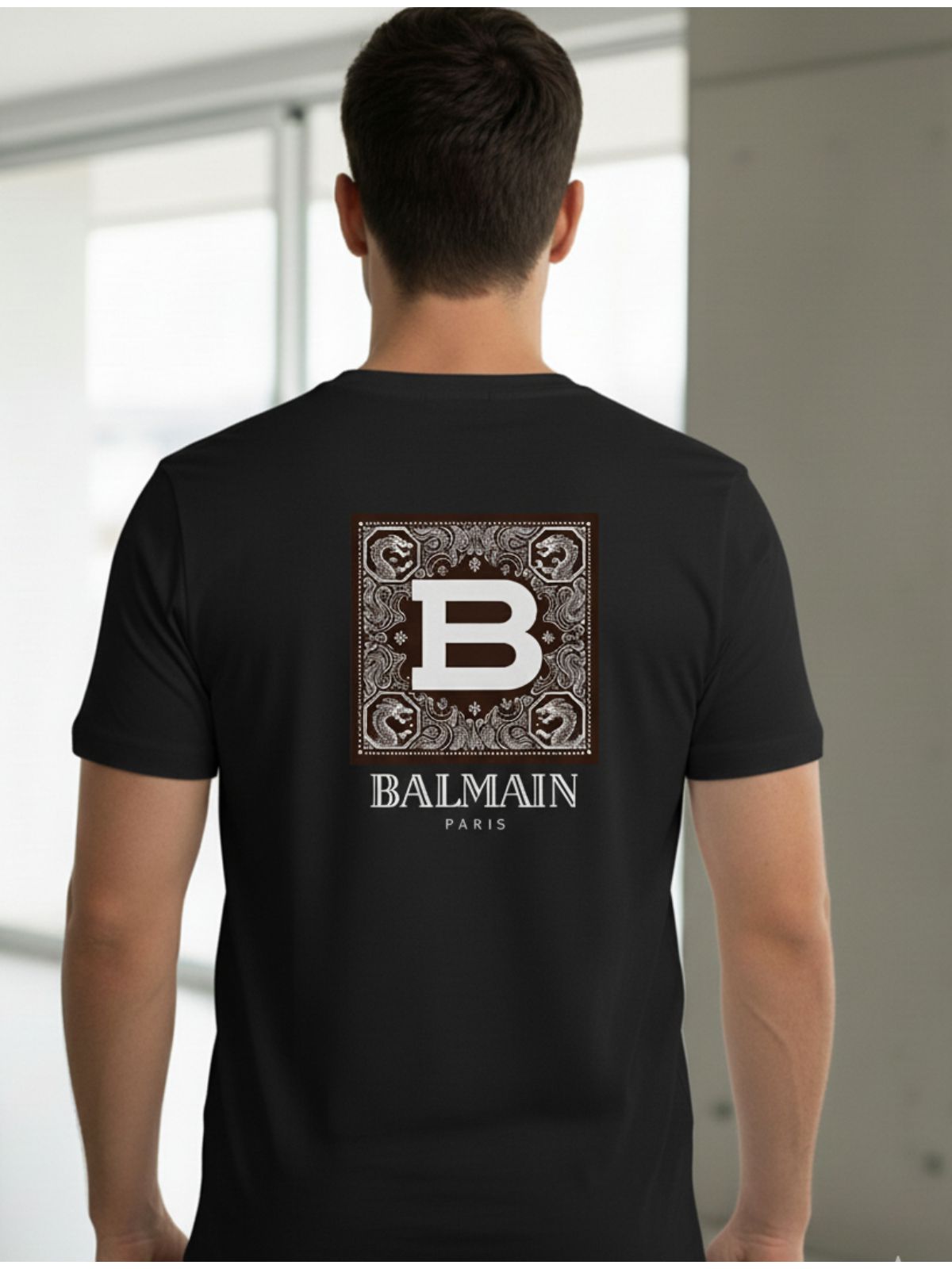 Camiseta Balmain - Preta - Chinesa - SP GRIFES - Camisetas Importadas no Atacado