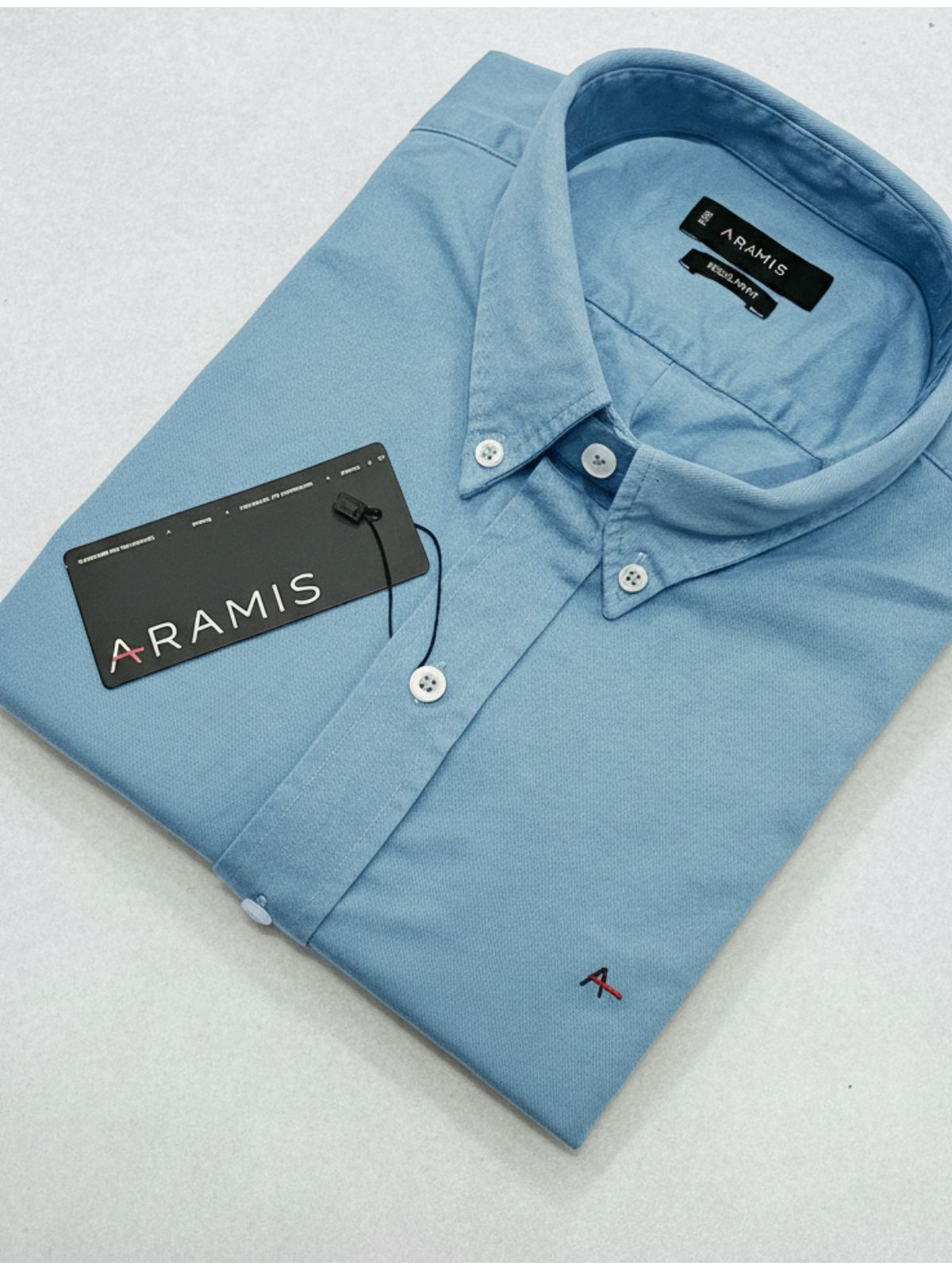 Camisa Social Tinturada Manga Curta Aramis - Azul ... - SP GRIFES - Camisetas Importadas no Atacado