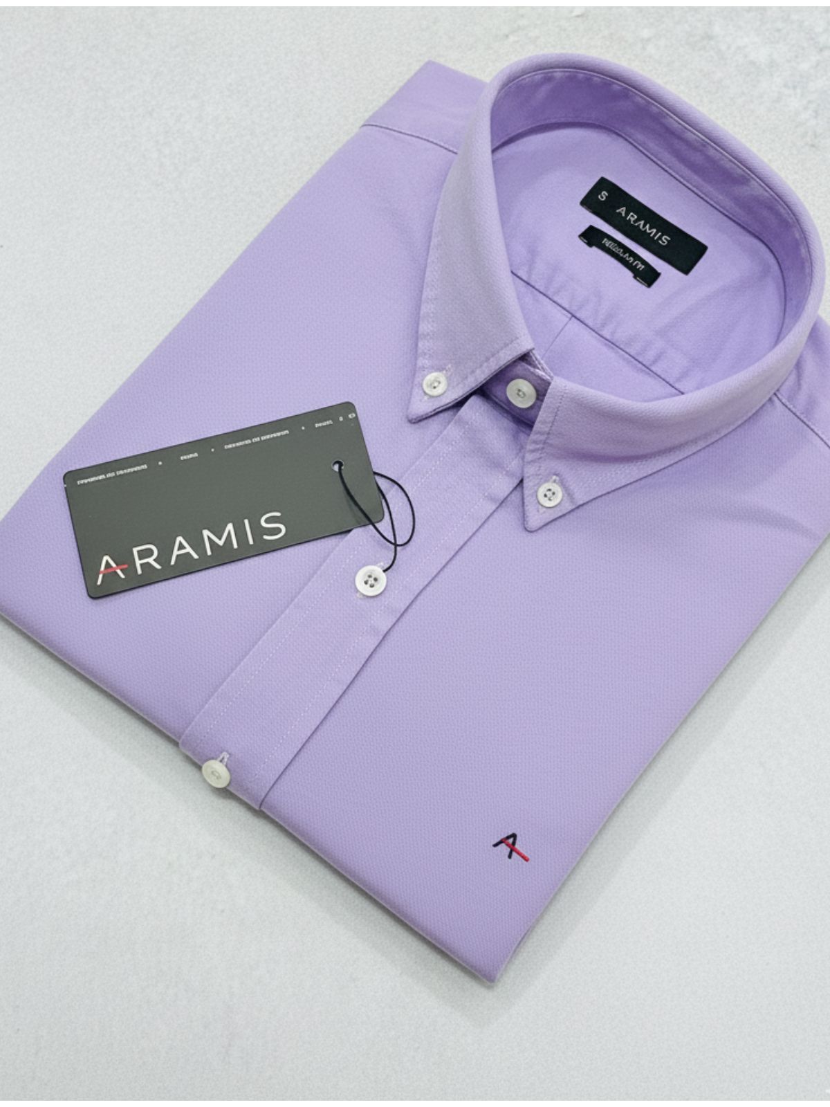 Camisa Social Linho Manga Curta Aramis - Lilás - SP GRIFES - Camisetas Importadas no Atacado