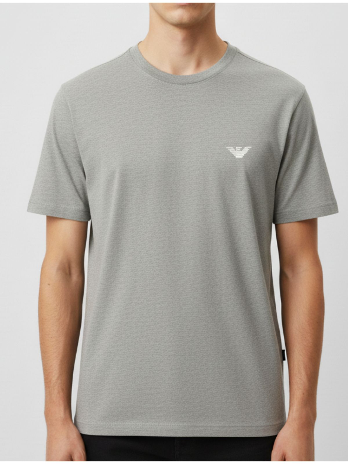 Camiseta Básica Armani - Cinza - SP GRIFES - Camisetas Importadas no Atacado