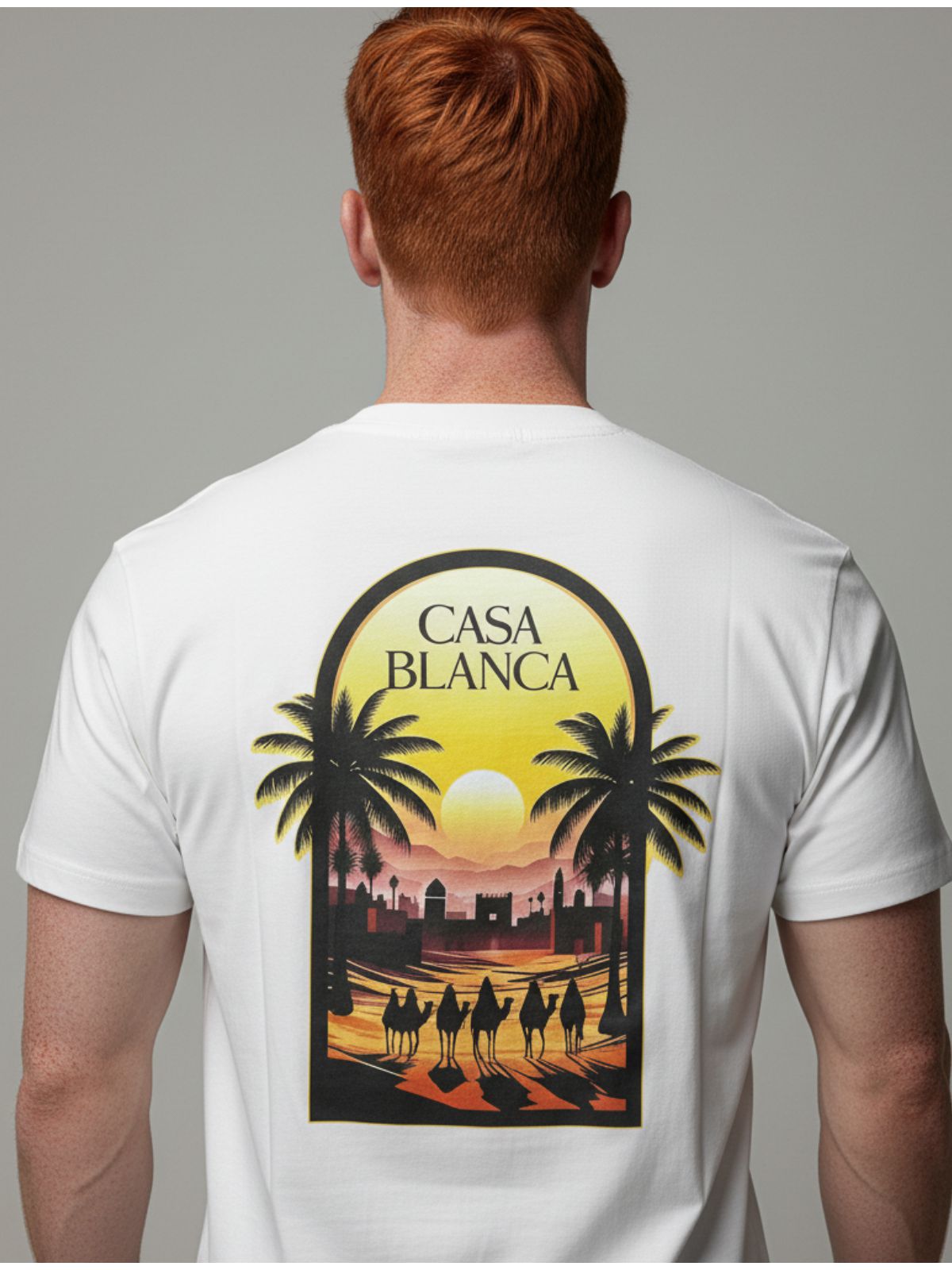 Camiseta Casa Blanca Camelo - Branca - Chinesa - SP GRIFES - Camisetas Importadas no Atacado