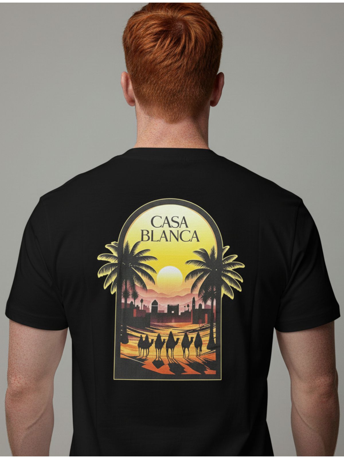 Camiseta Casa Blanca Camelo - Preta - Chinesa - SP GRIFES - Camisetas Importadas no Atacado