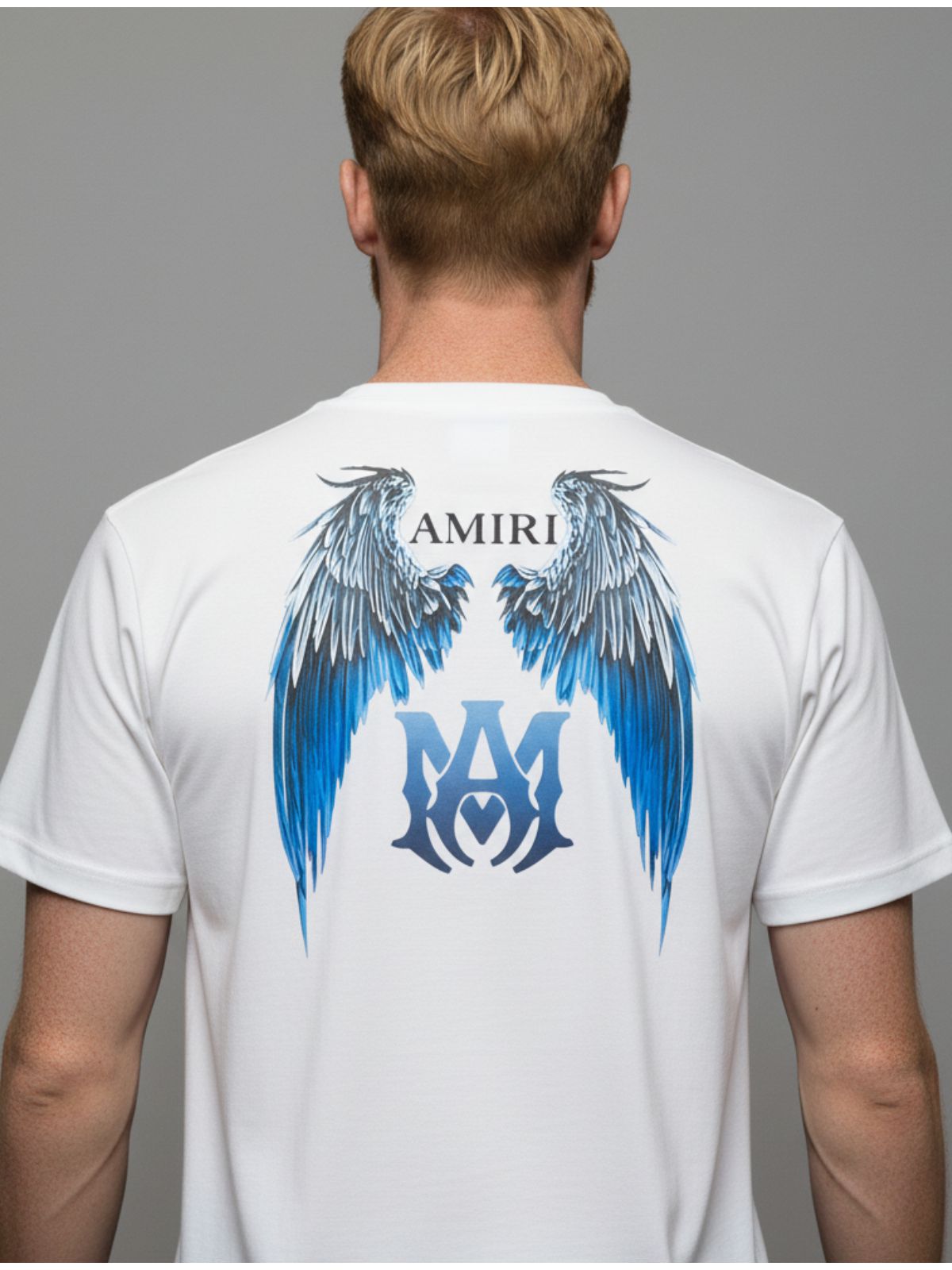Camiseta Amiri Asas de Anjo - Branca - Chinesa - SP GRIFES - Camisetas Importadas no Atacado