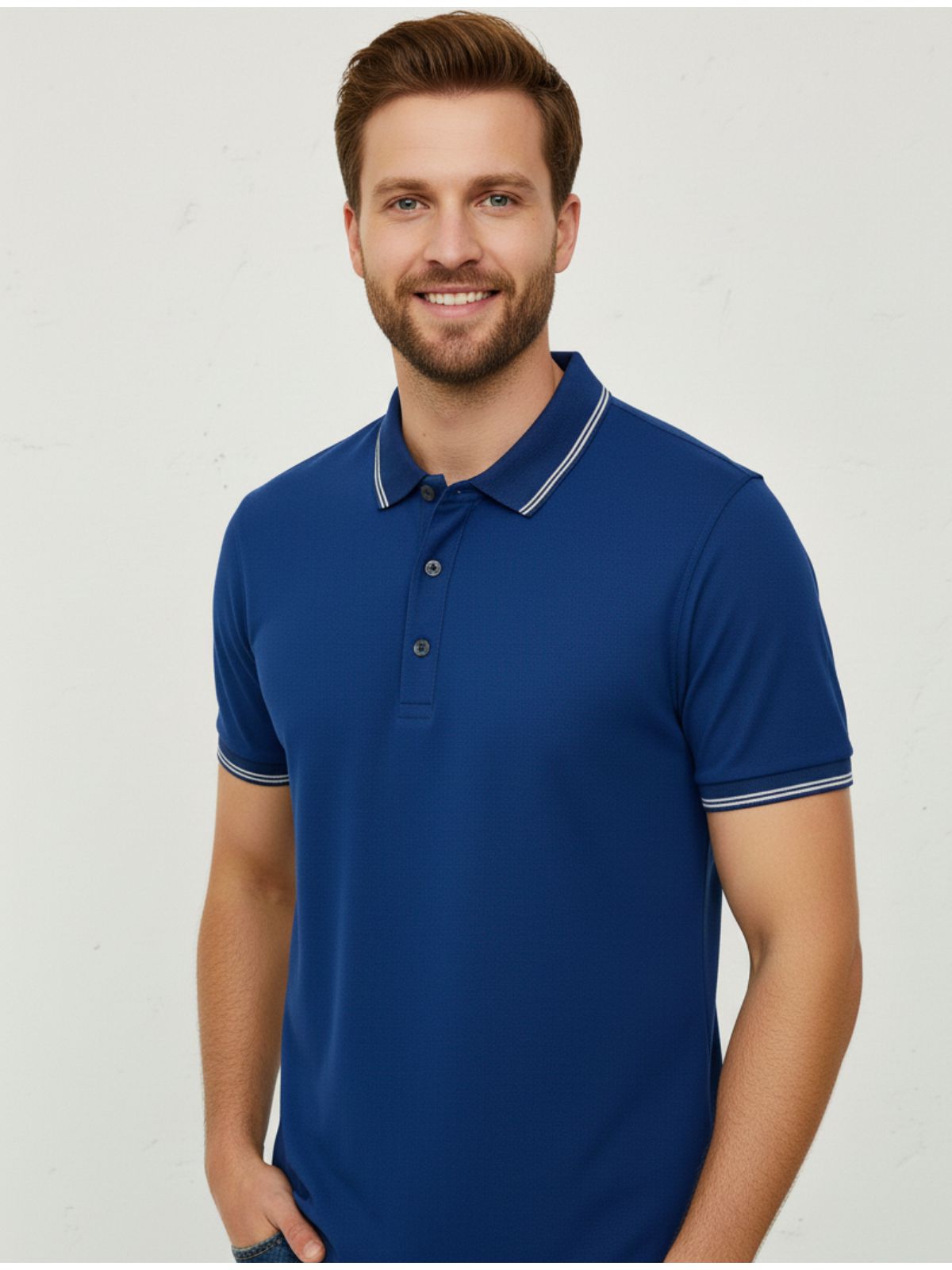 Gola Polo Poliamida Chinesa - Royal - SP GRIFES - Camisetas Importadas no Atacado