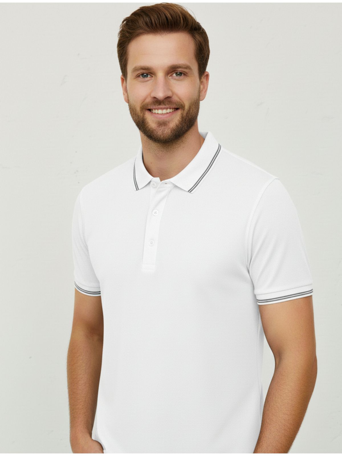 Gola Polo Poliamida Chinesa - Branca - SP GRIFES - Camisetas Importadas no Atacado