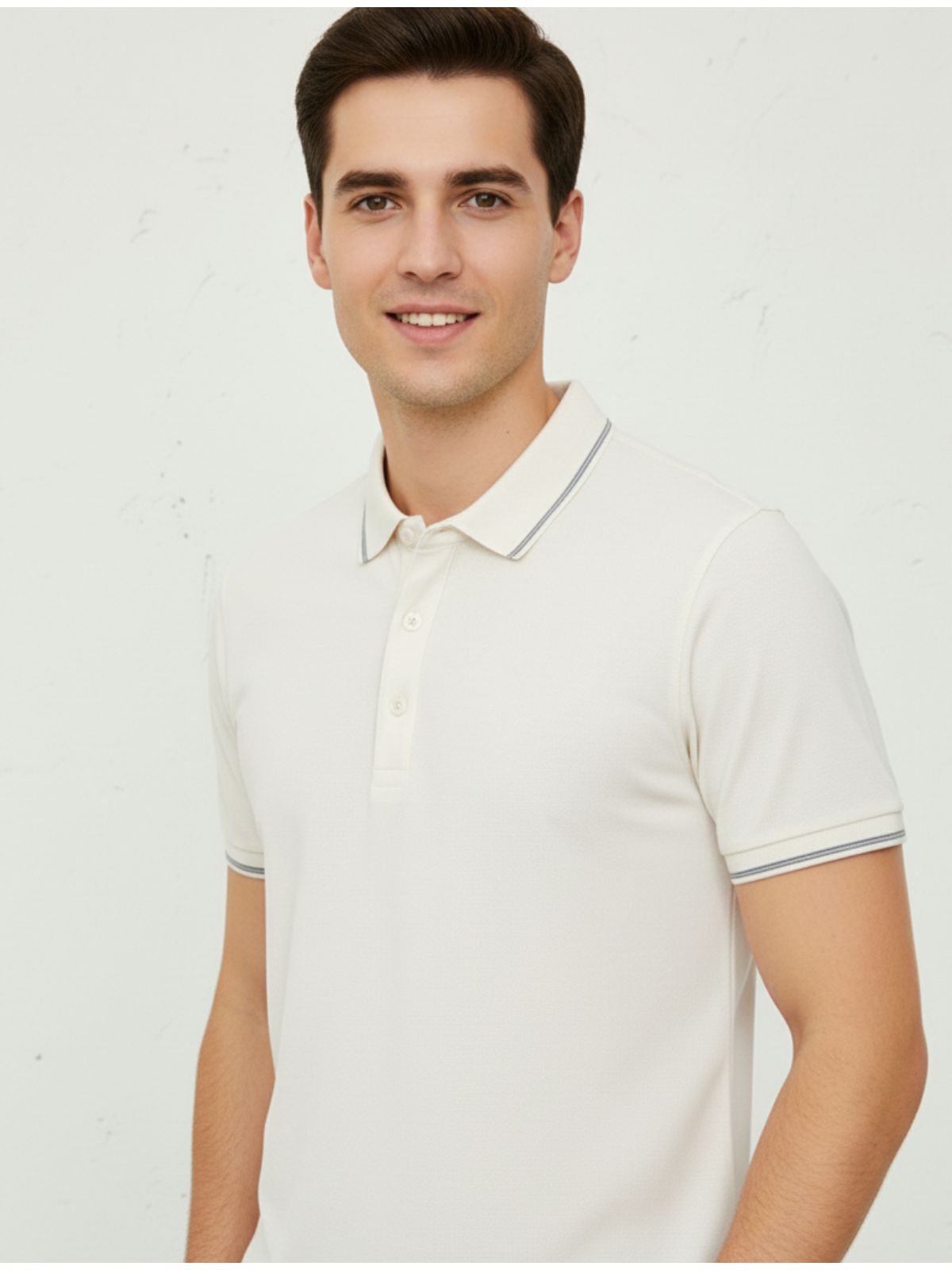 Gola Polo Poliamida Chinesa - Off White - SP GRIFES - Camisetas Importadas no Atacado